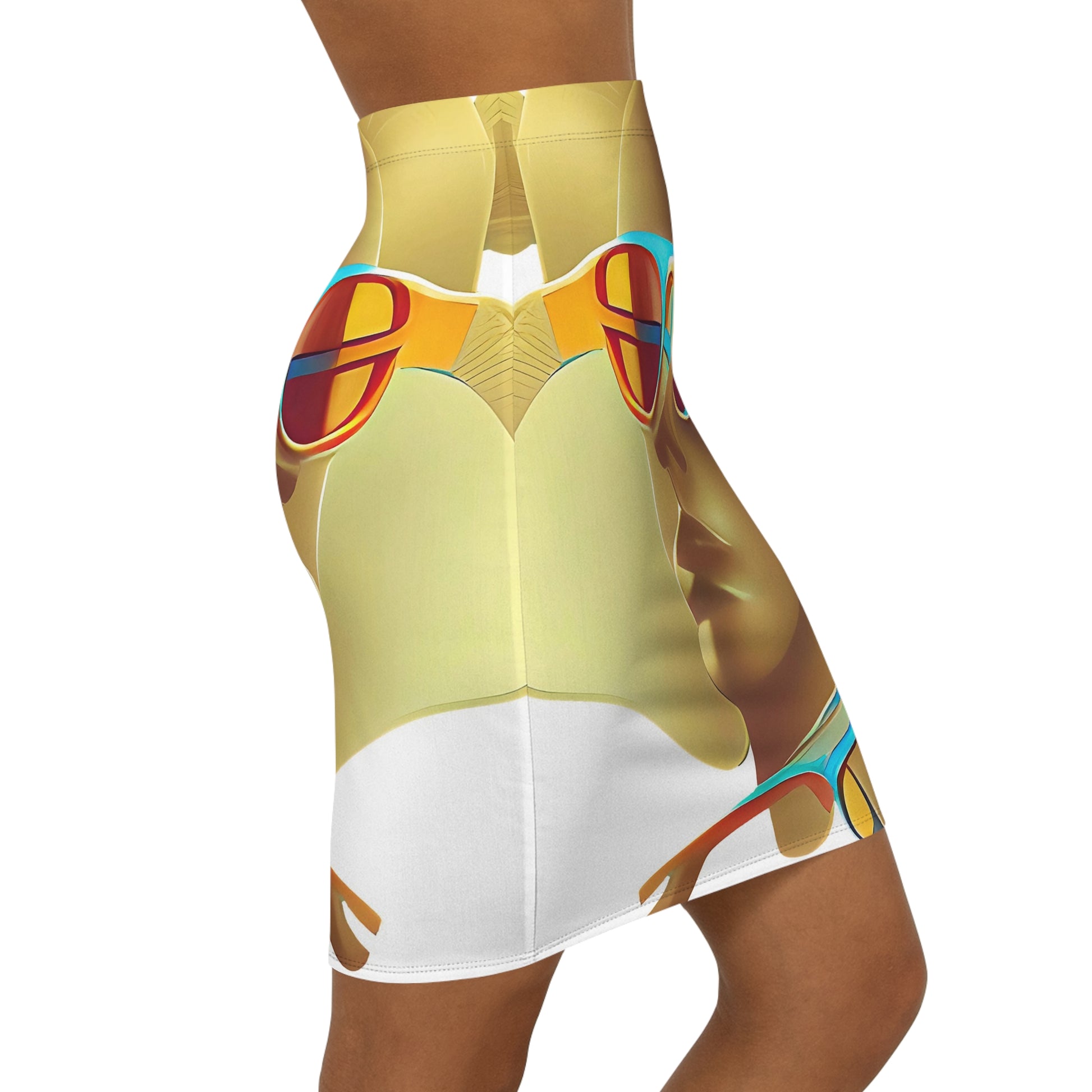 Retro Cool White - Womens Pencil Skirt - iSAW Company