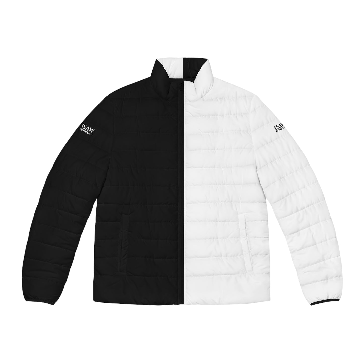 Half Black Half White - Mens Puffer Jacket - iSAW Company