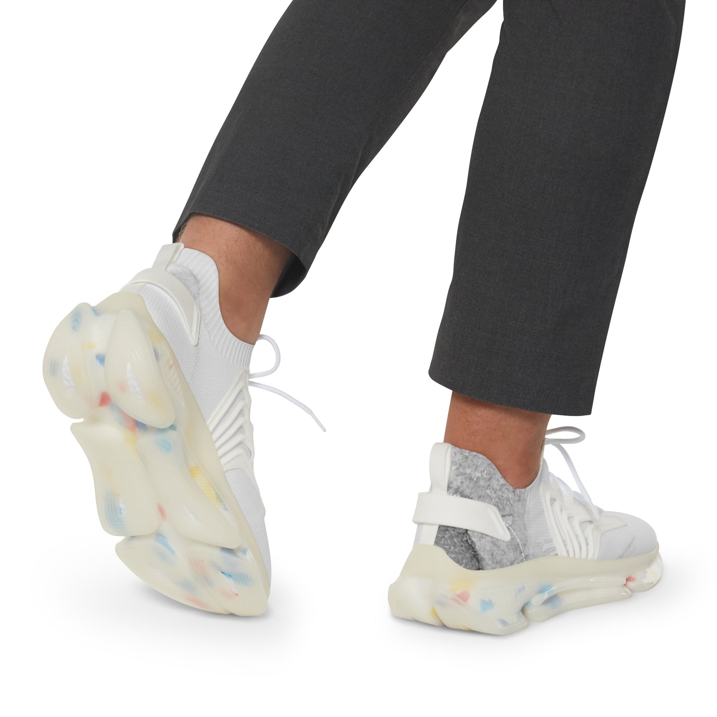 Watercolour Grey Splash - Mens Street Sneakers