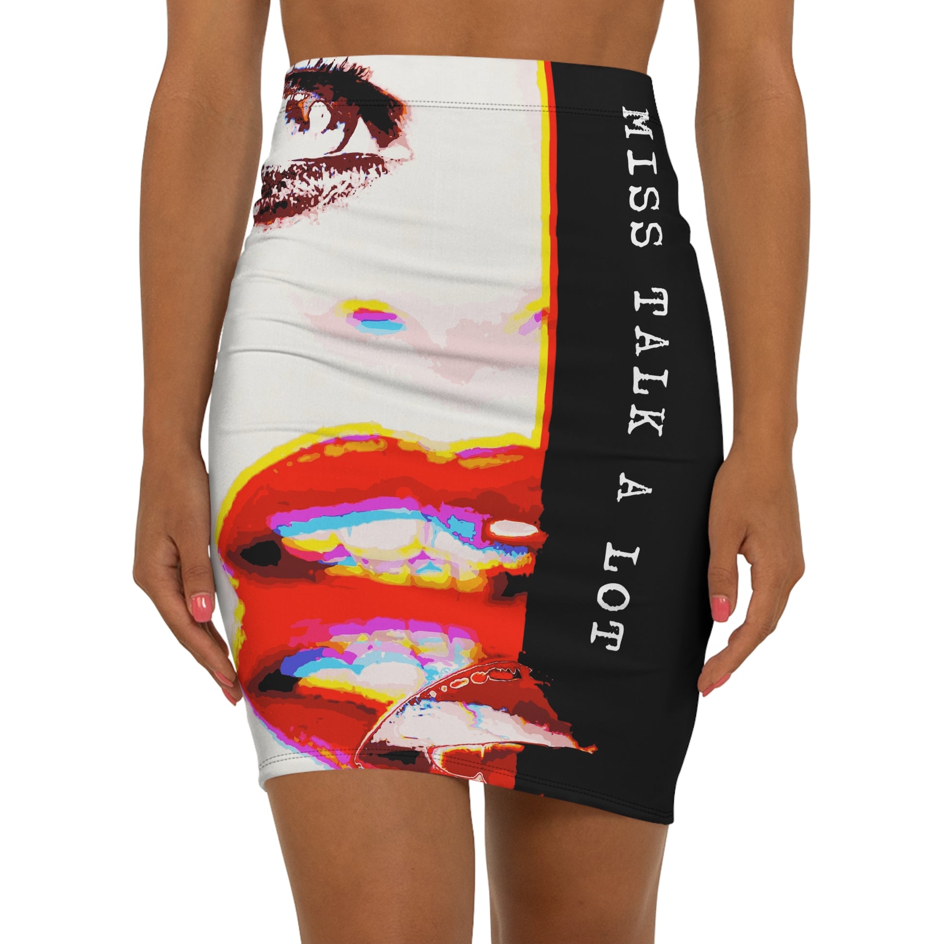 Miss Talk A Lot - Womens Pencil Skirt - iSAW Company