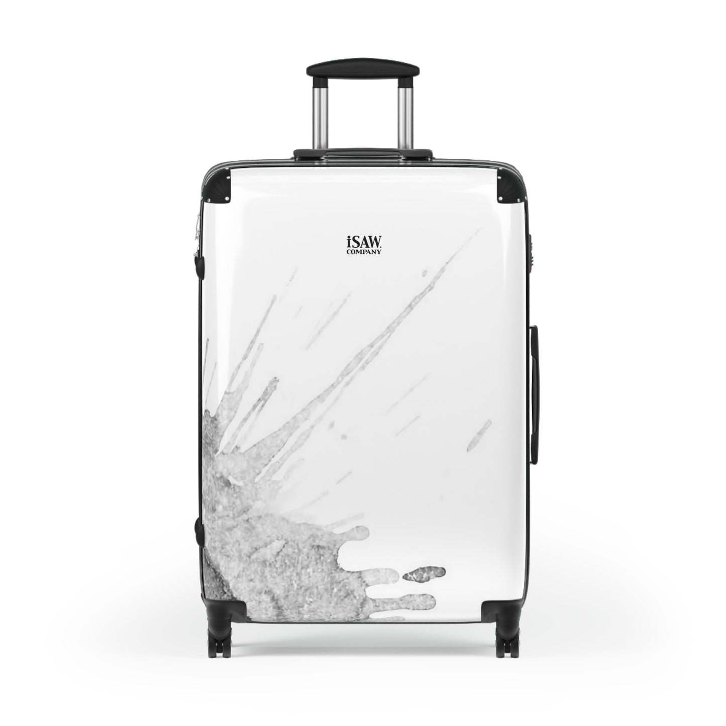 Watercolour Grey Splash - Hard - Shell Suitcase - iSAW Company