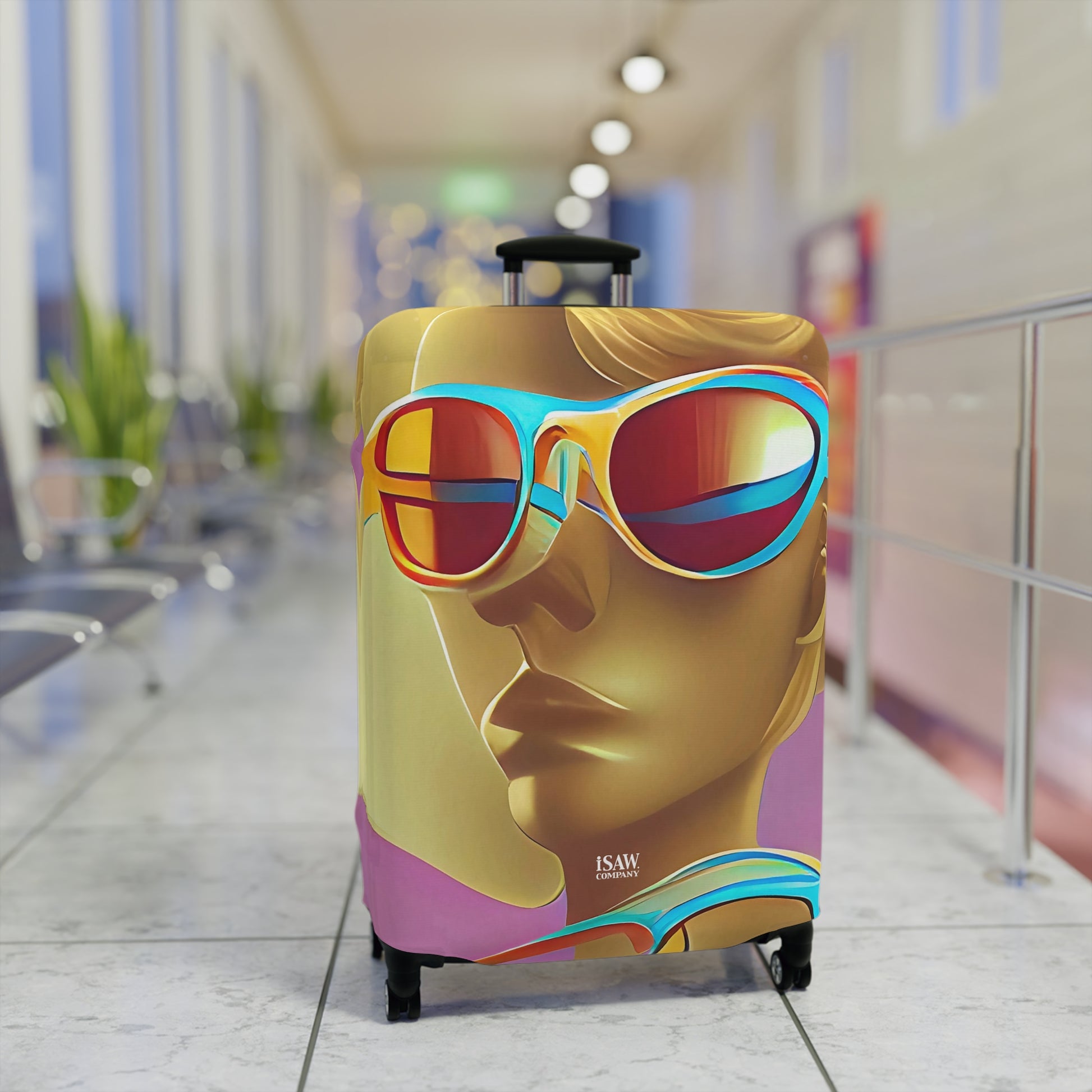 Retro Cool Pink – Protective Suitcase Cover - iSAW Company