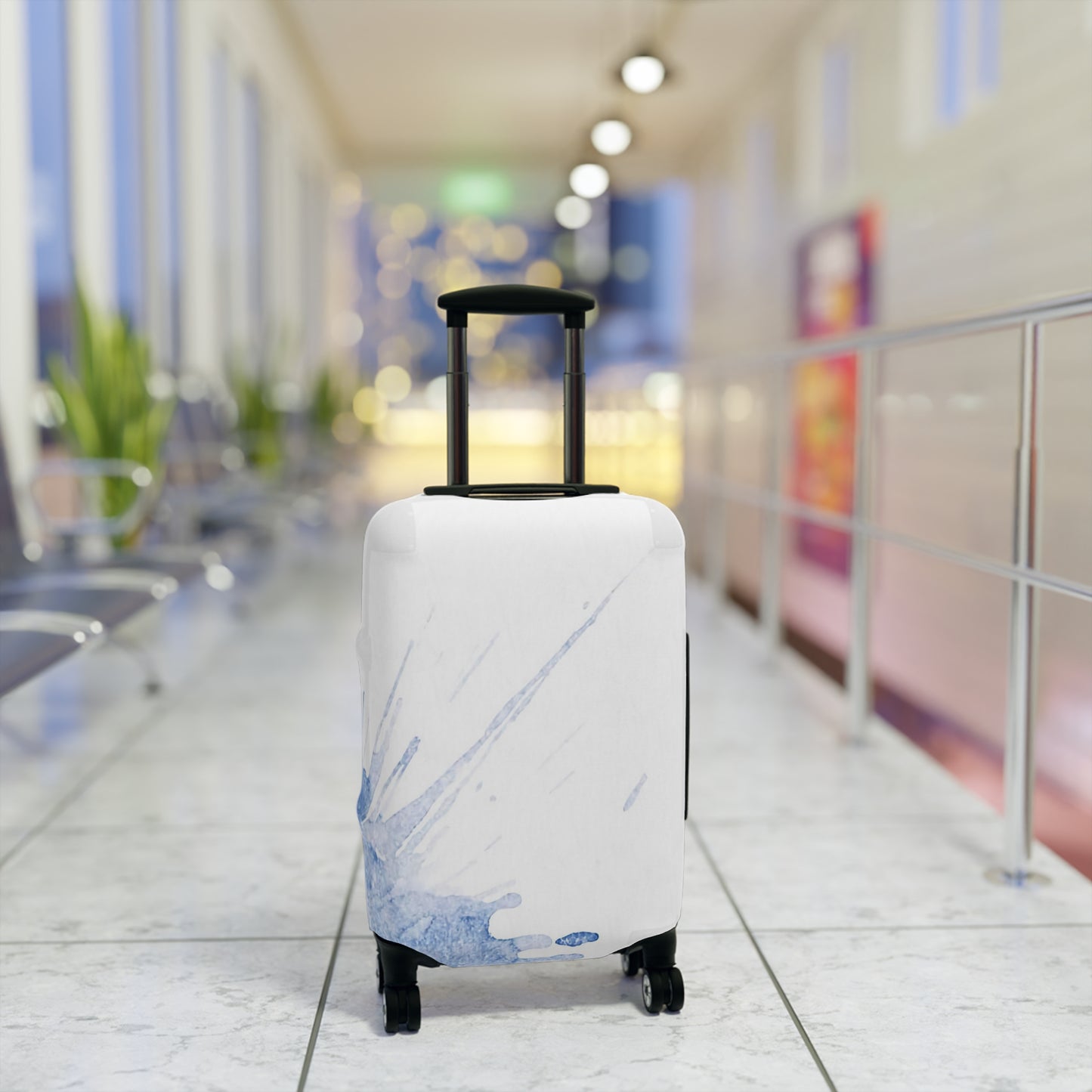 Watercolour Blue Splash – Protective Suitcase Cover - iSAW Company