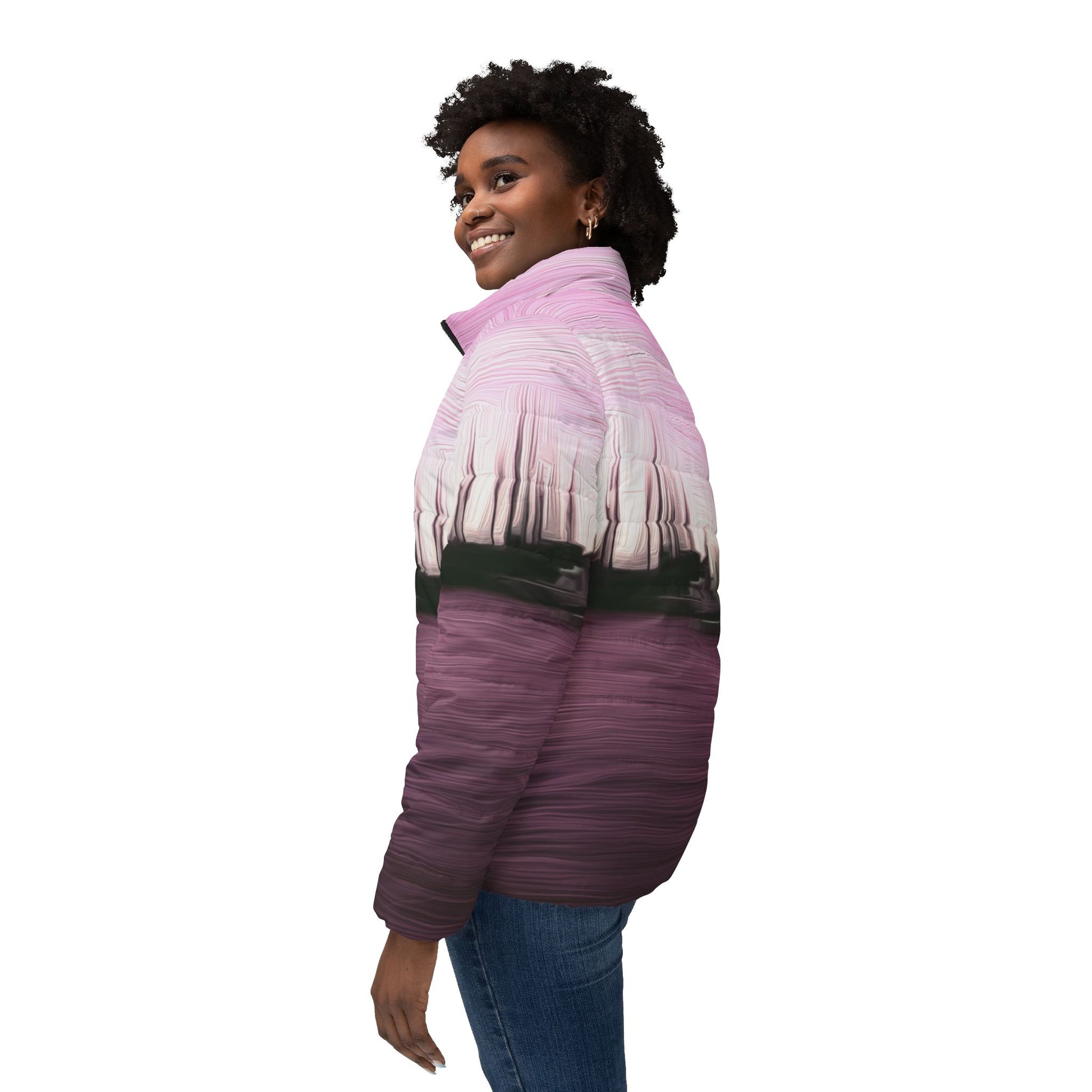 The Sleeping Yachts (at Evening) - Womens Puffer Jacket - iSAW Company