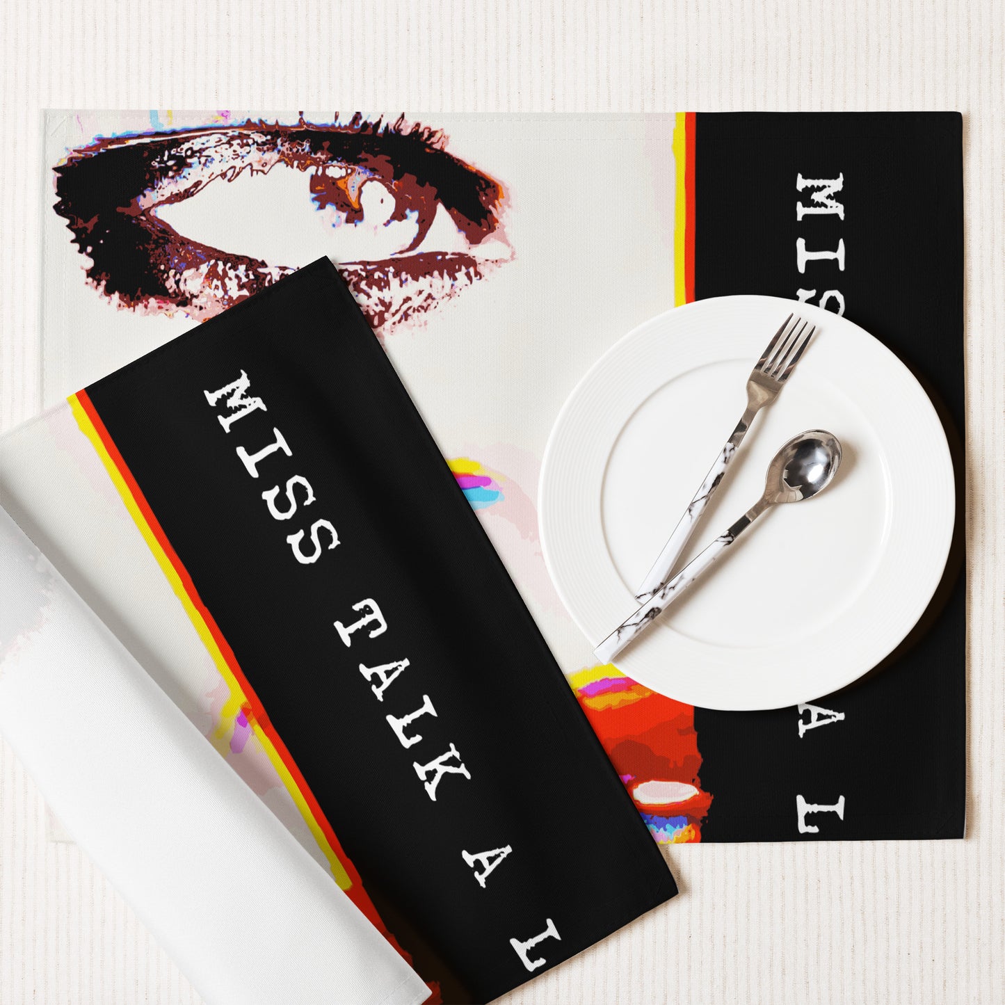 Miss Talk A Lot - Placemat Set - iSAW Company