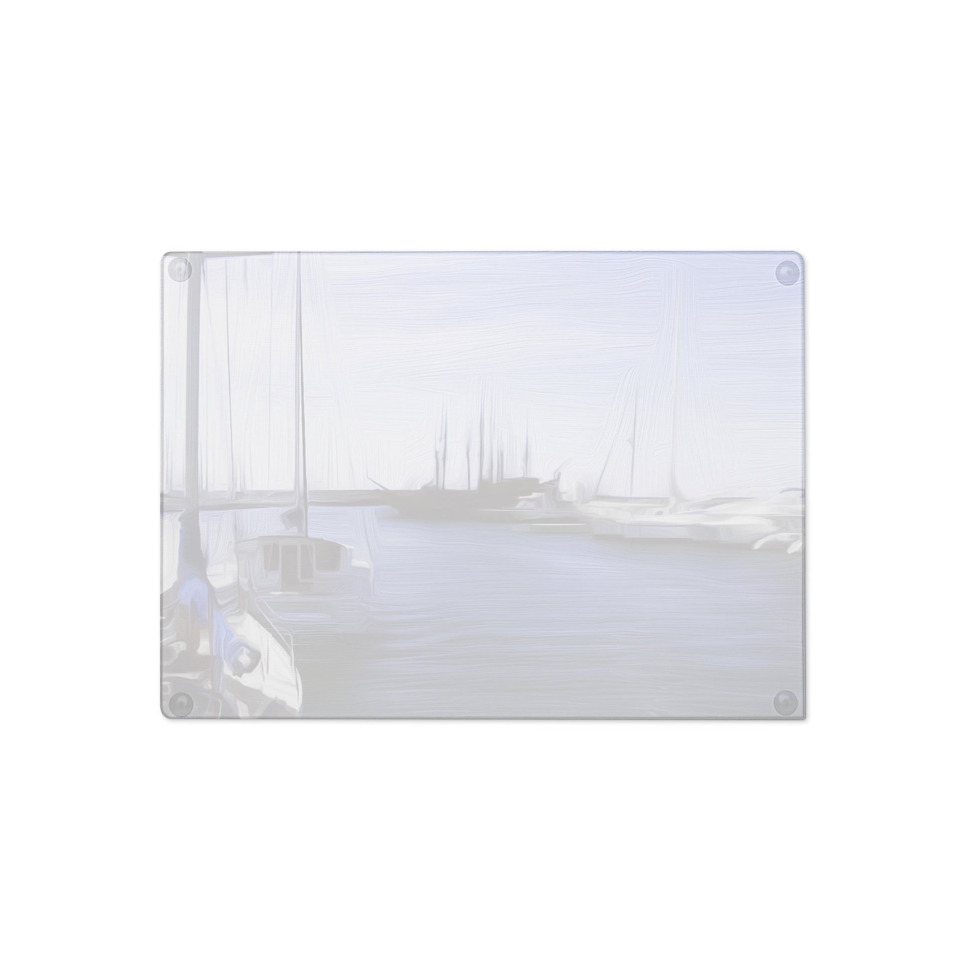 The Sleeping Yachts (at Afternoon) - Glass Cutting Board - iSAW Company