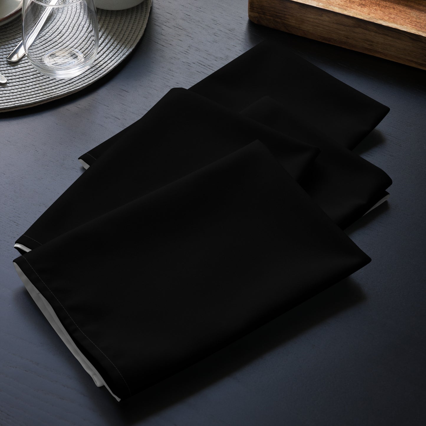 iSAW Black Cloth Napkin Set - iSAW Company