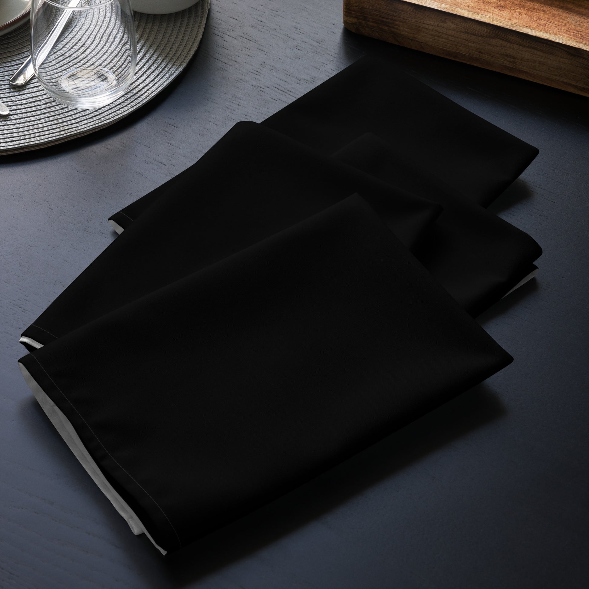 iSAW Black Cloth Napkin Set - iSAW Company