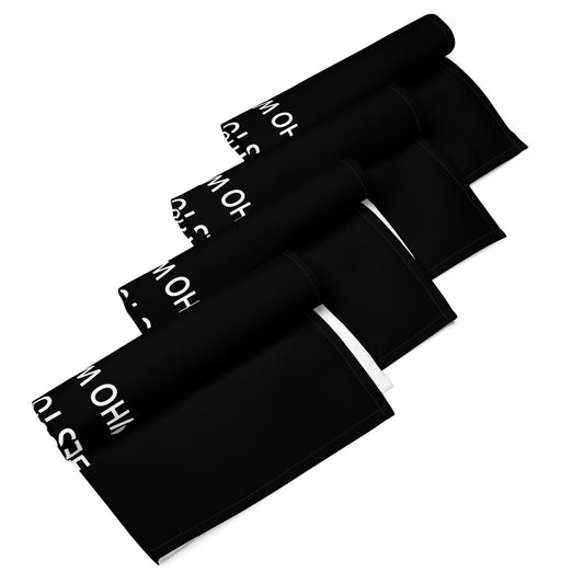 The Best Food Comes To Those Who Wait - Black Napkin Set - iSAW Company