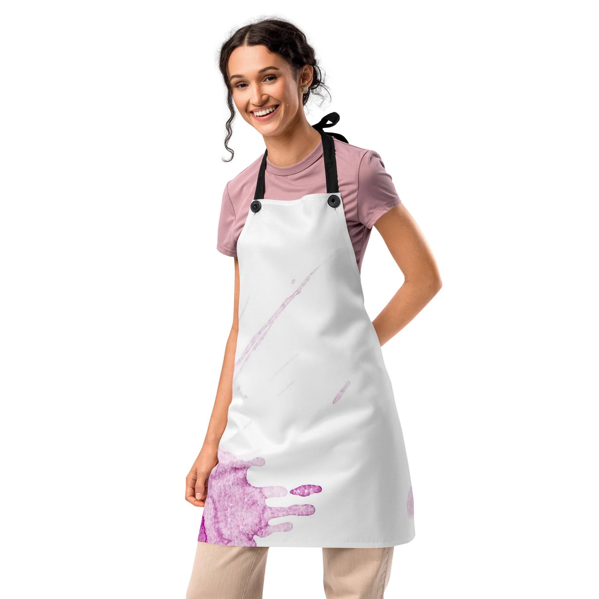 Watercolour Pink Splash - Apron - iSAW Company