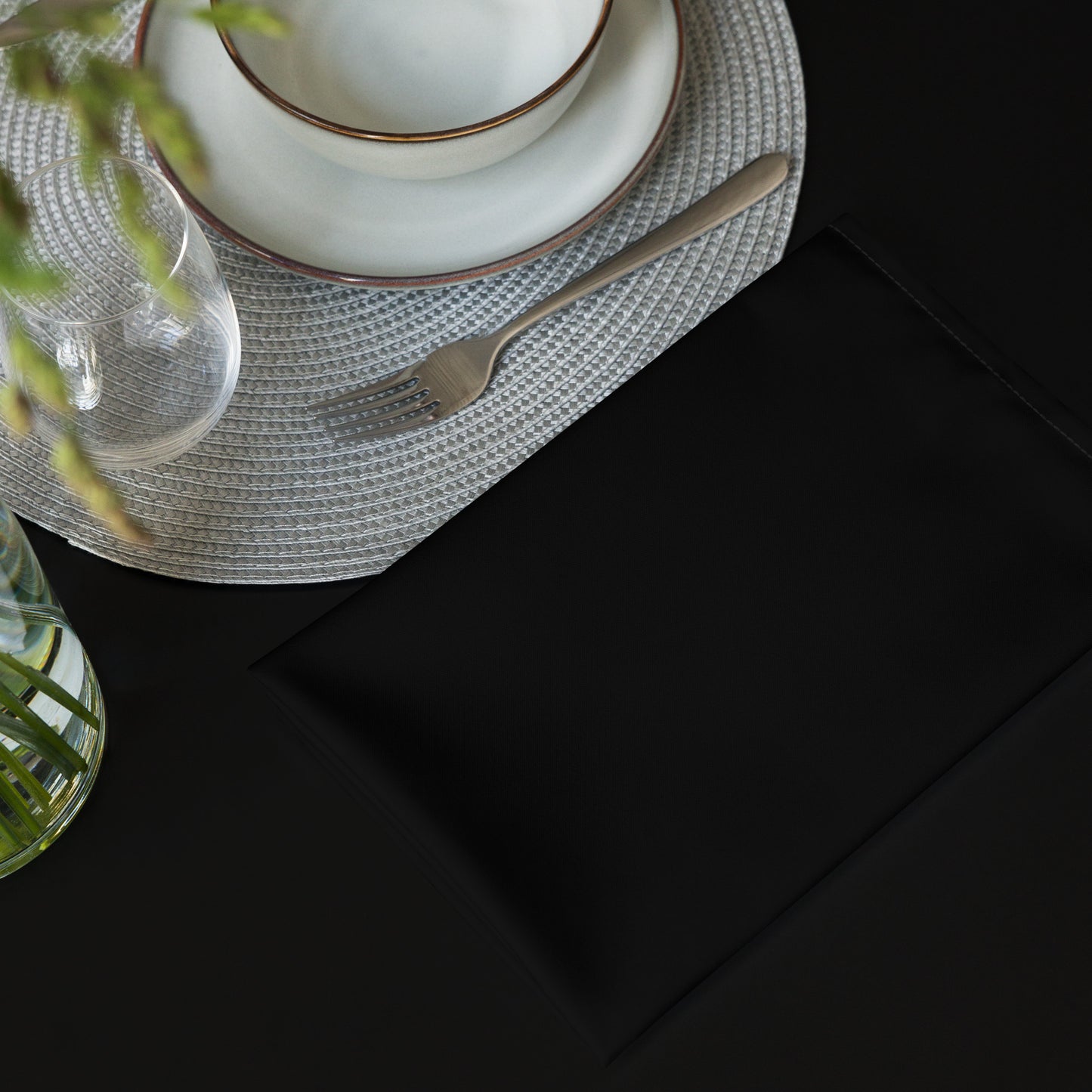 iSAW Black Cloth Napkin Set - iSAW Company