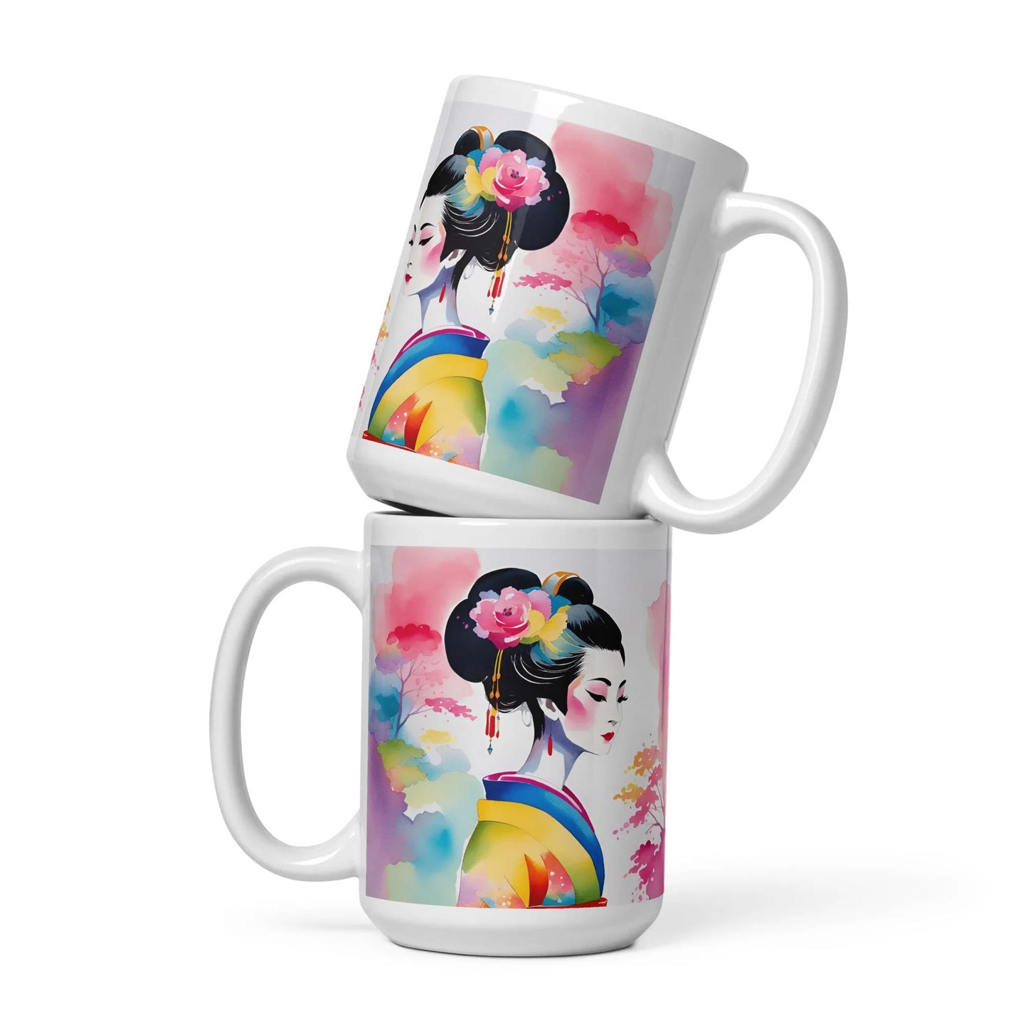 Geisha Girl - White Mug - iSAW Company