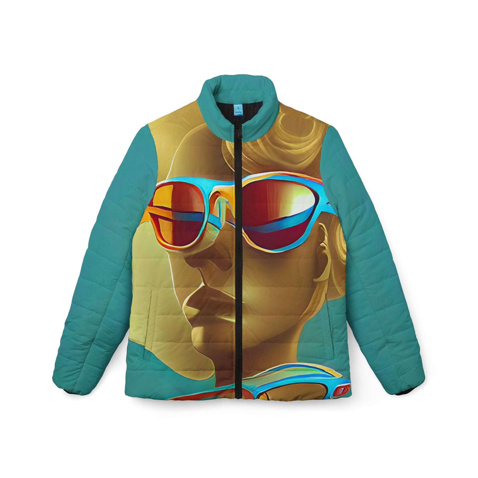 Retro Cool Blue - Womens Puffer Jacket - iSAW Company