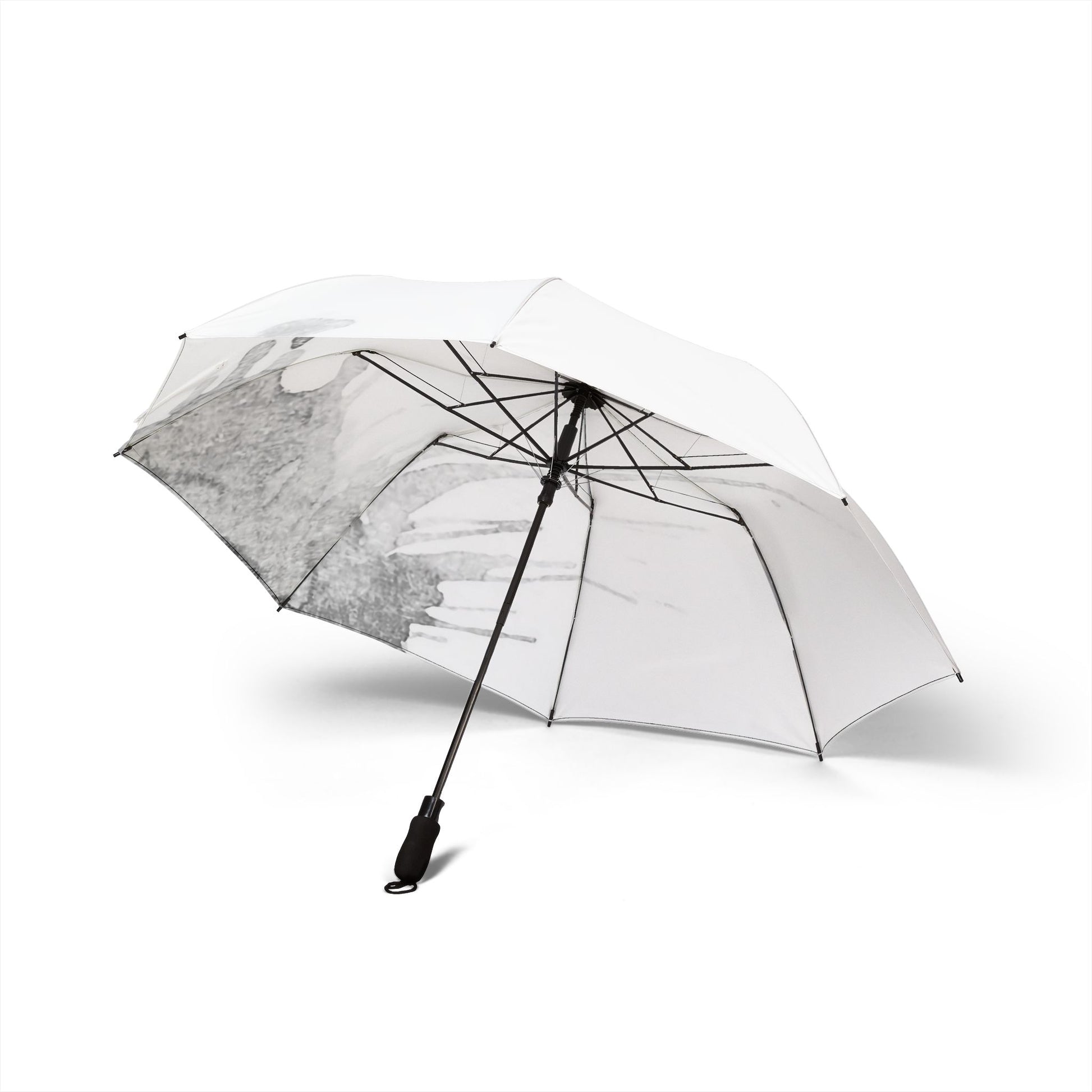 Watercolour Grey Splash - Windproof Umbrella - iSAW Company