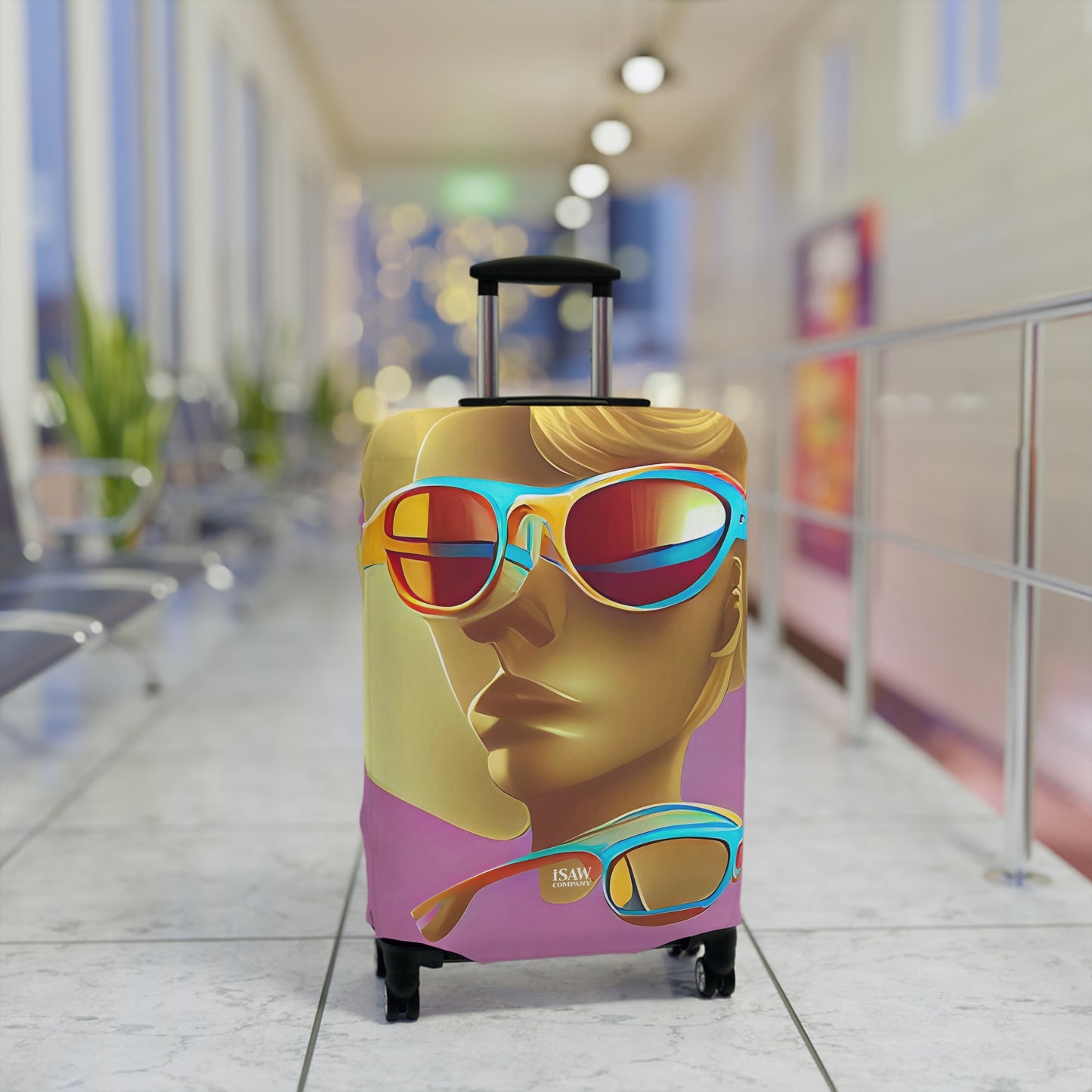 Retro Cool Pink – Protective Suitcase Cover - iSAW Company