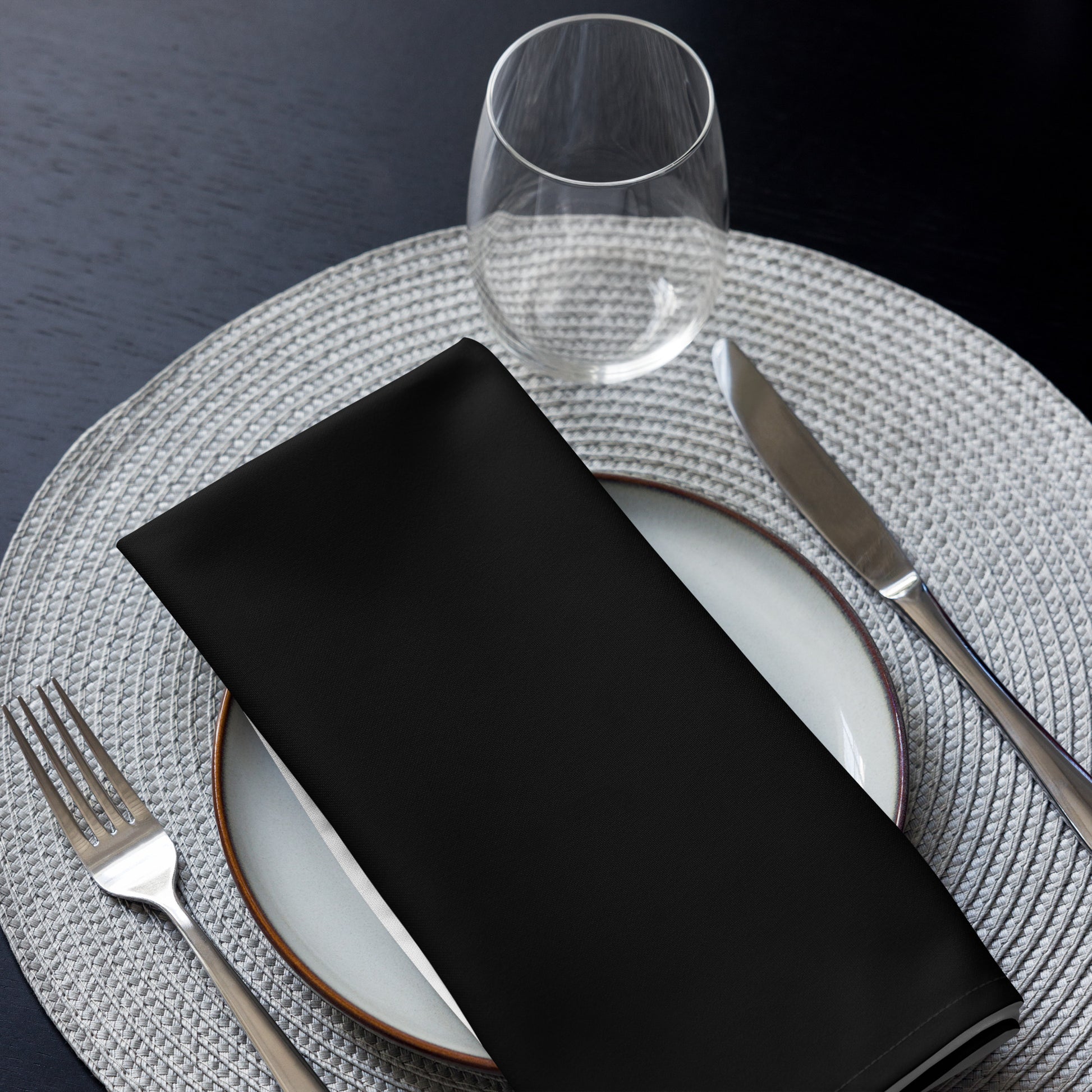 iSAW Black Cloth Napkin Set - iSAW Company