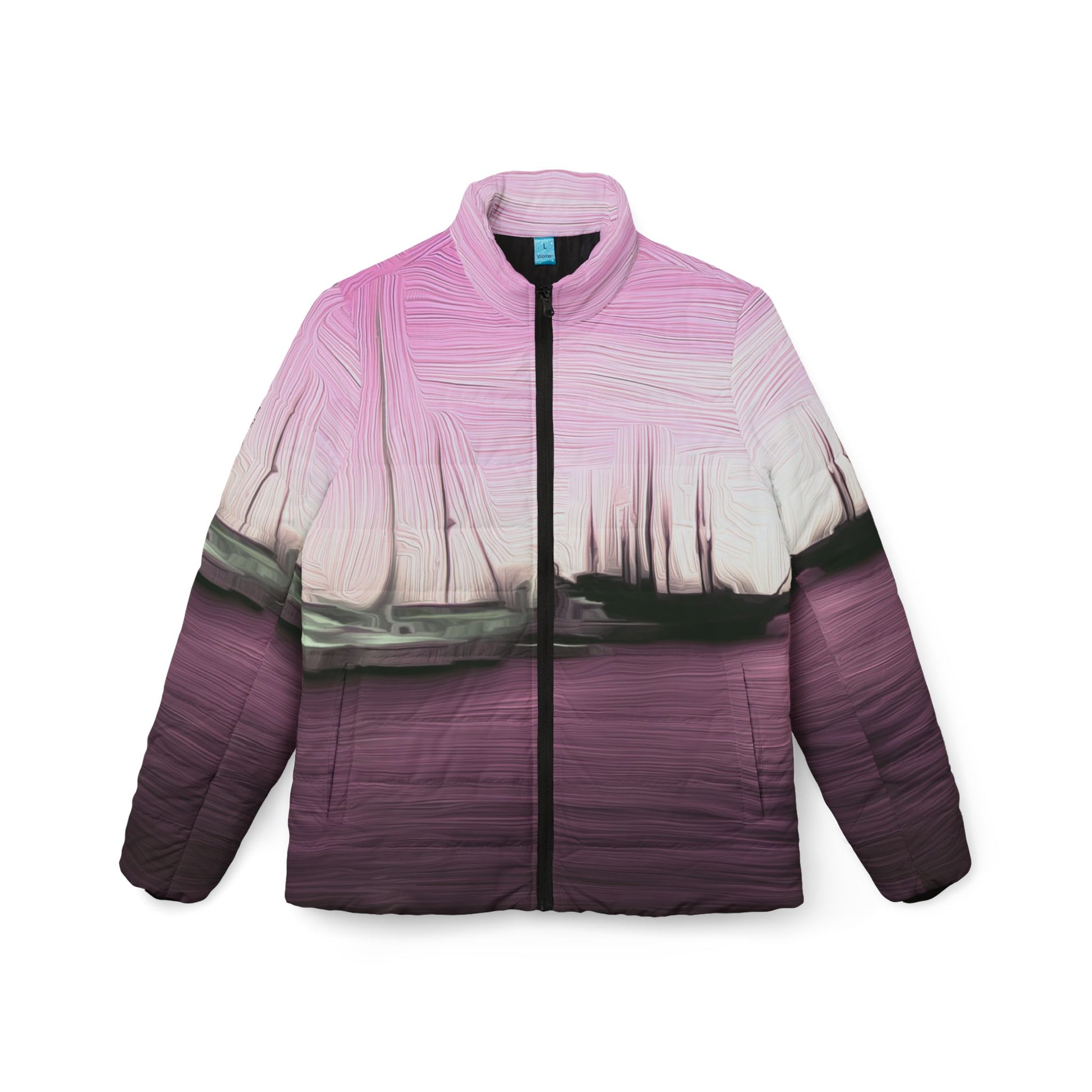 The Sleeping Yachts (at Evening) - Womens Puffer Jacket - iSAW Company