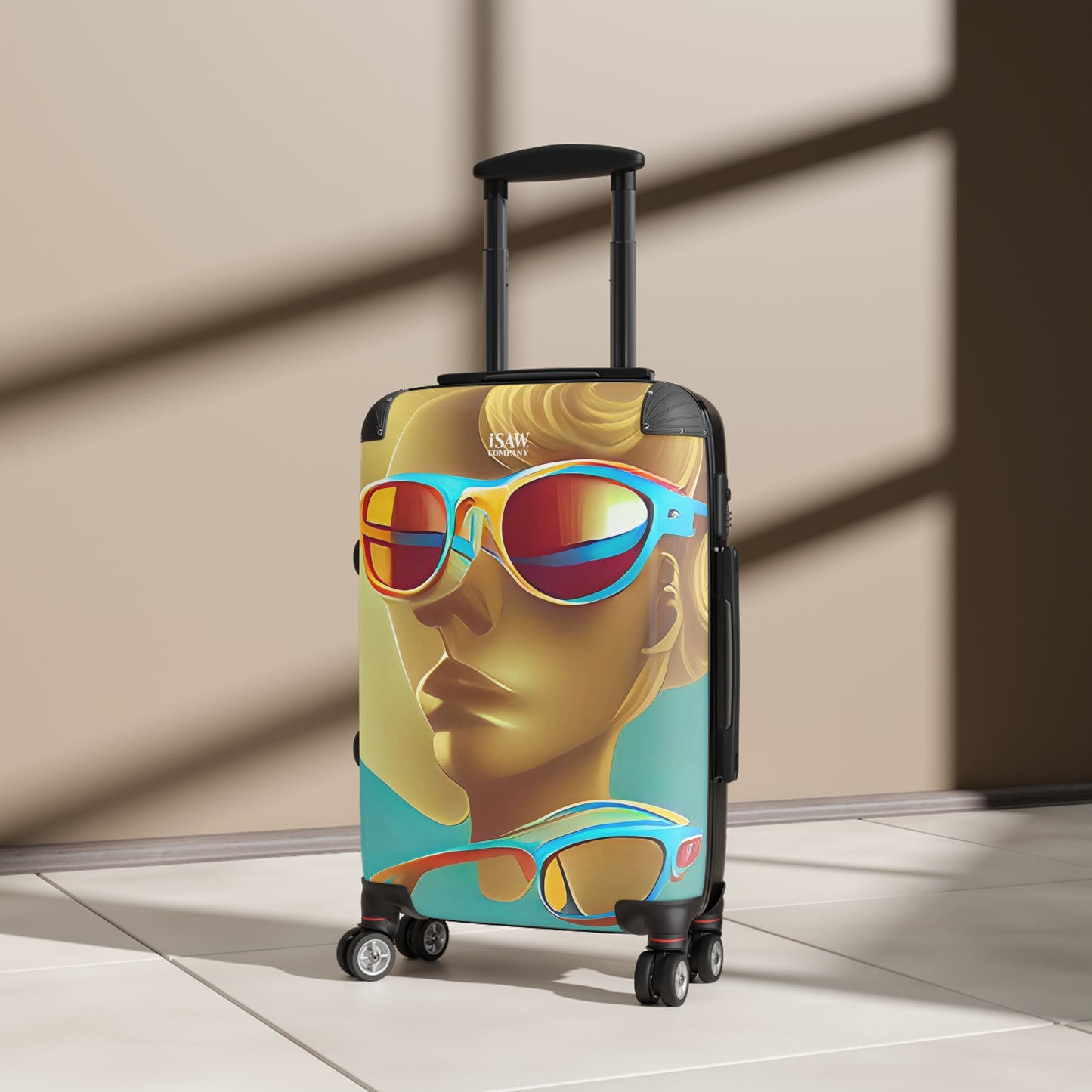 Retro Cool Blue - Hard - Shell Suitcase - iSAW Company