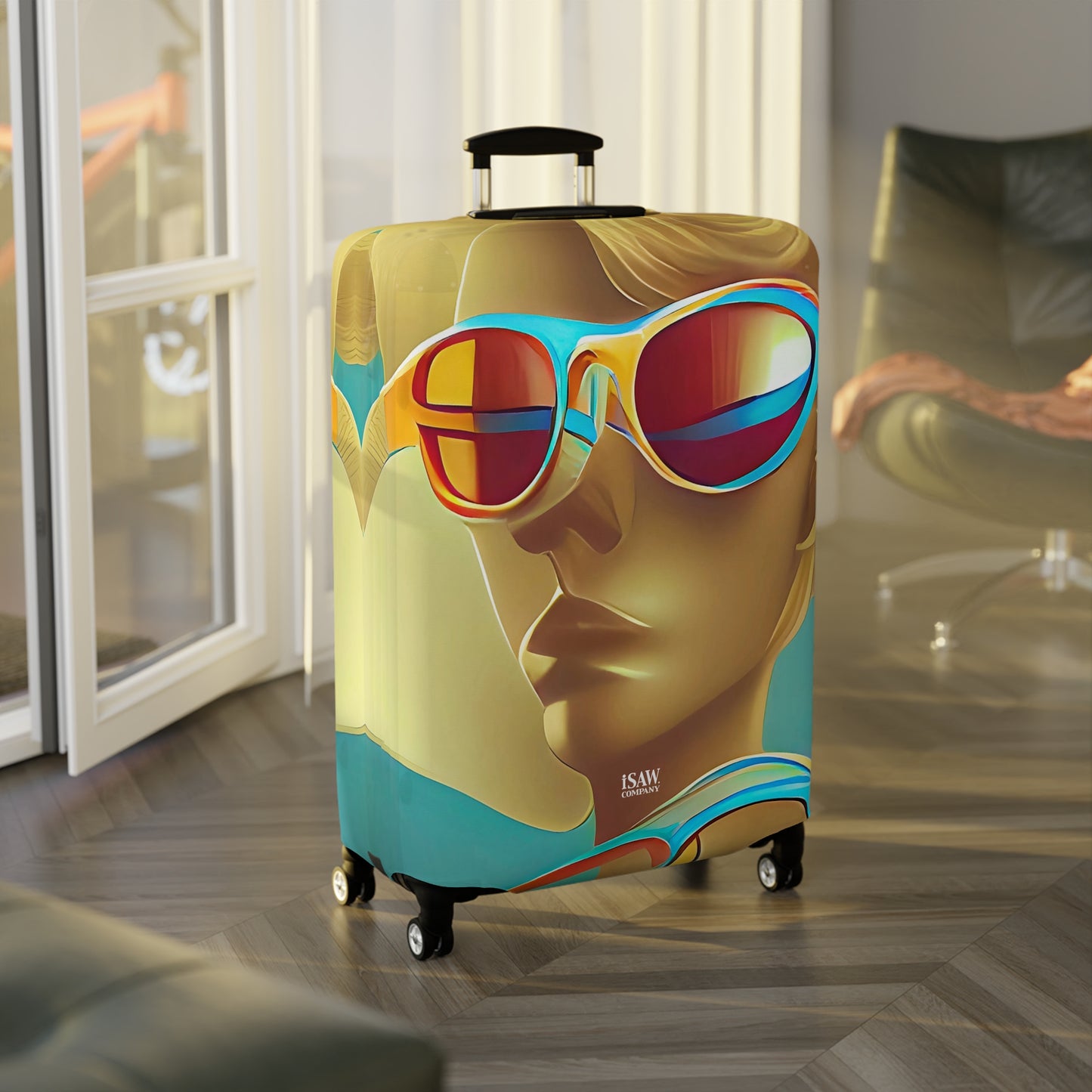 Retro Cool Blue – Protective Suitcase Cover - iSAW Company