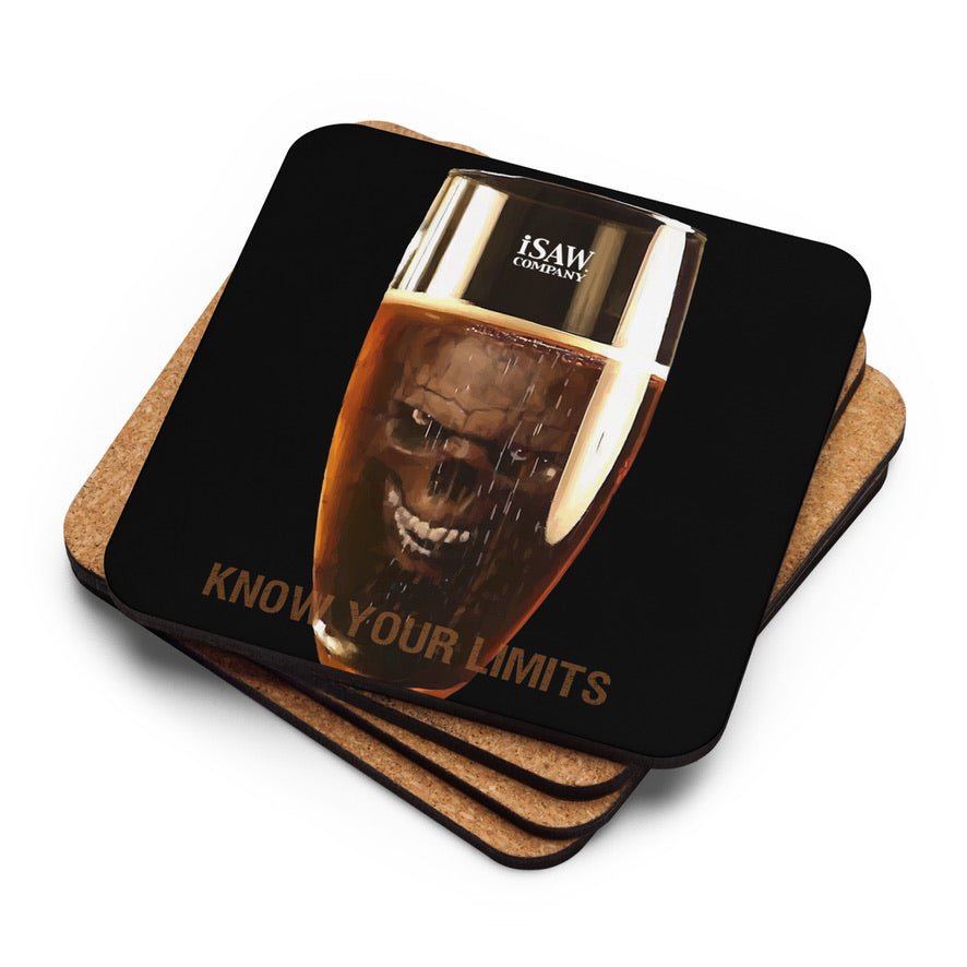 Alcohol - Know Your Limits - Cork Back Coaster - iSAW Company