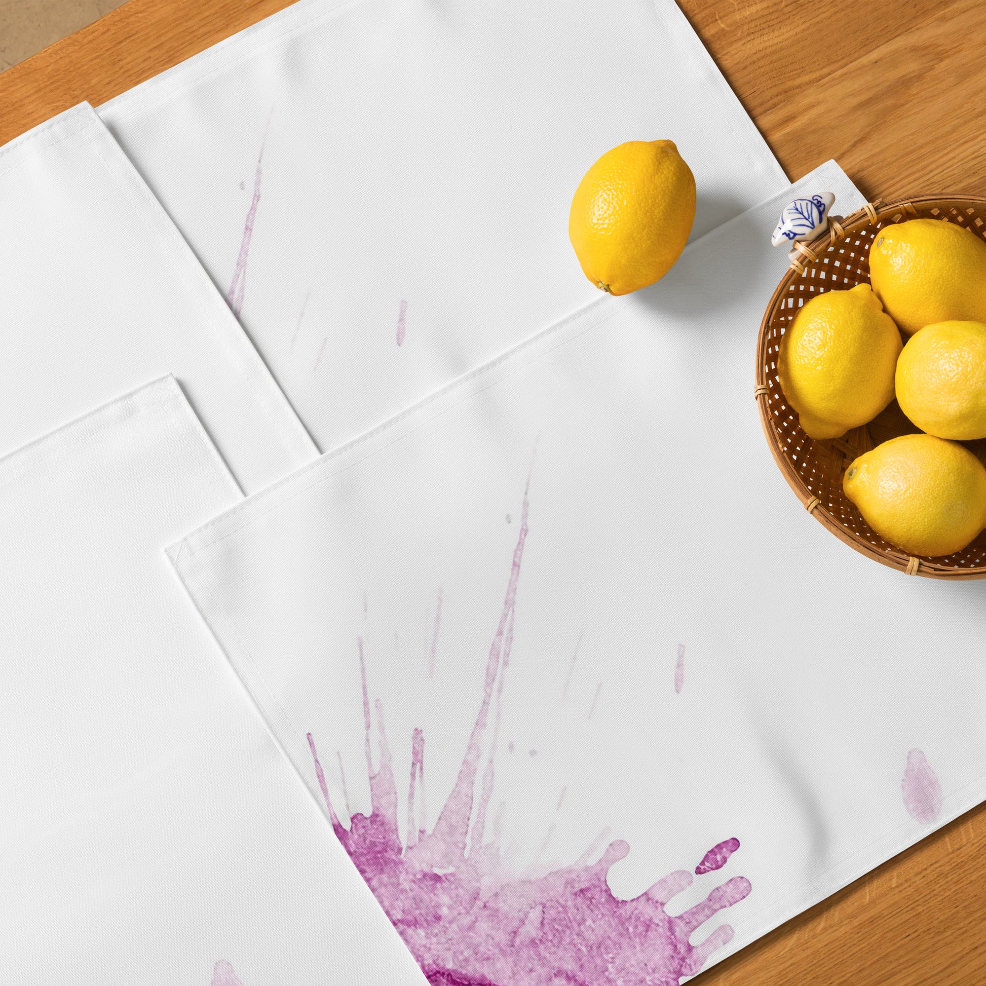 Watercolour Pink Splash - Placemat Set - iSAW Company