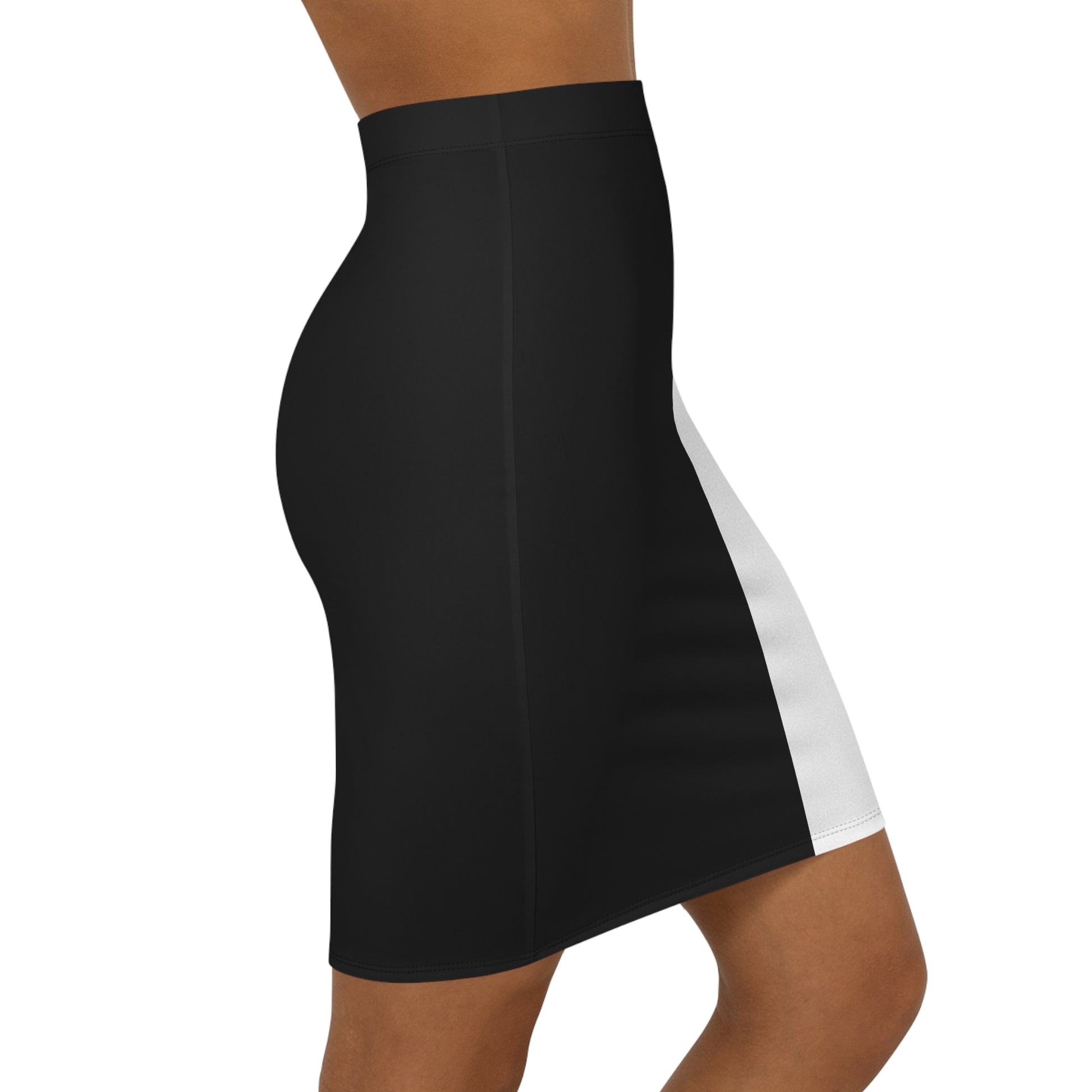 Half Black Half White - Womens Pencil Skirt - iSAW Company