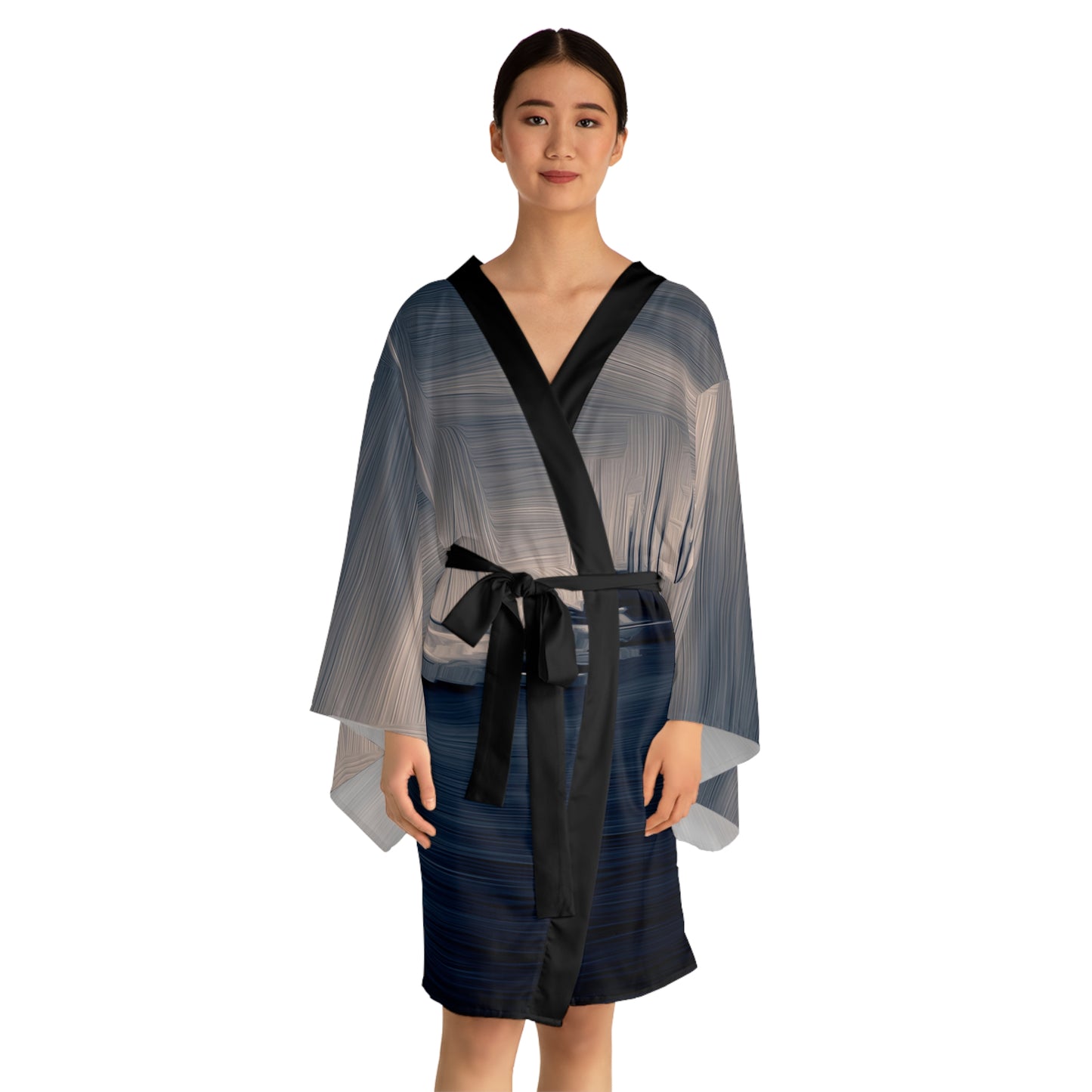 The Sleeping Yachts (at Sunrise) - Womens Long Sleeve Kimono Robe - iSAW Company