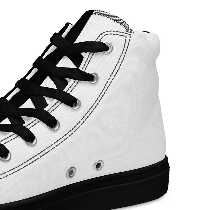 Half Black Half White - Mens High - Top Canvas Shoes - iSAW Company