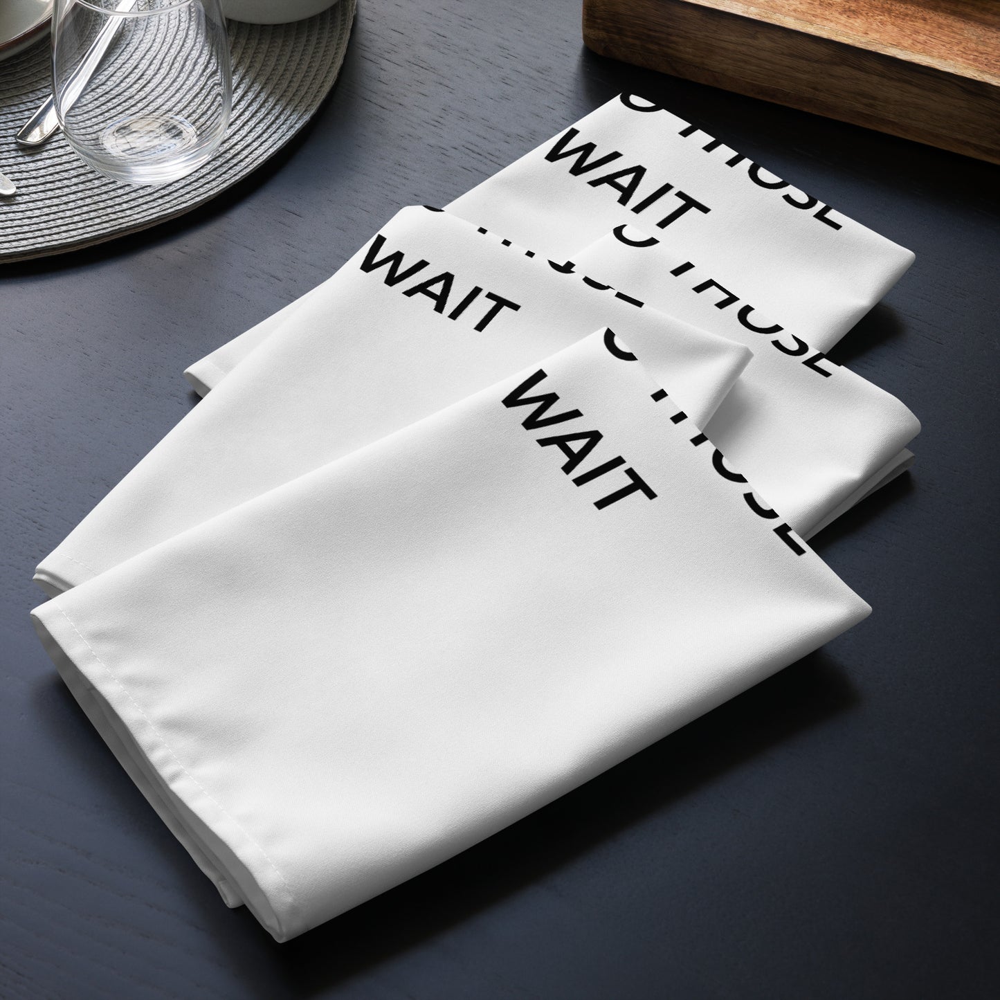 The Best Food Comes To Those Who Wait - White Napkin Set - iSAW Company