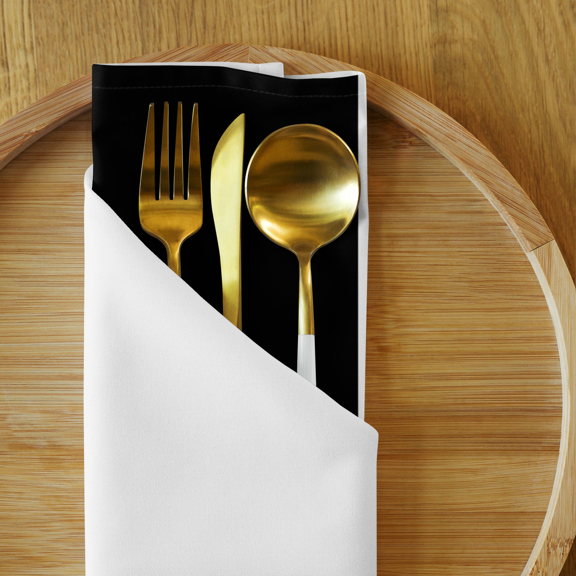 Half Black Half White - Cloth Napkin Set - iSAW Company