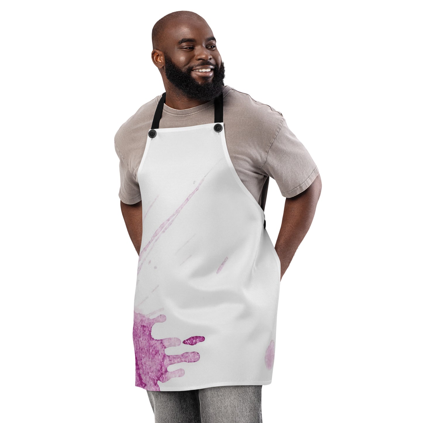 Watercolour Pink Splash - Apron - iSAW Company