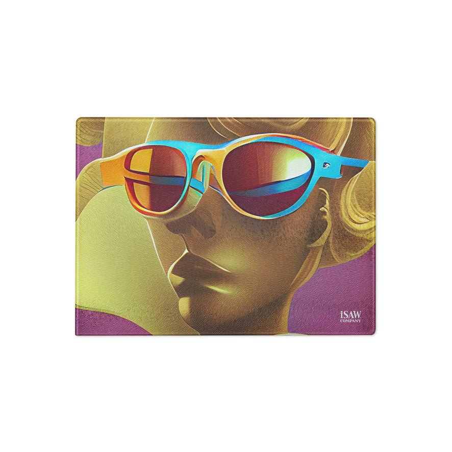 Retro Cool Pink - Glass Cutting Board - iSAW Company