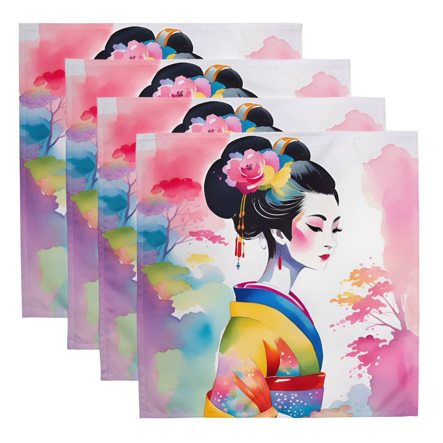 Geisha Girl - Cloth Napkin Set - iSAW Company