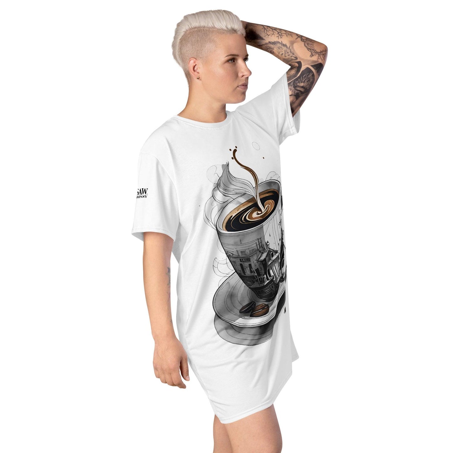 American Coffee - Womens T-Shirt Dress - iSAW Company