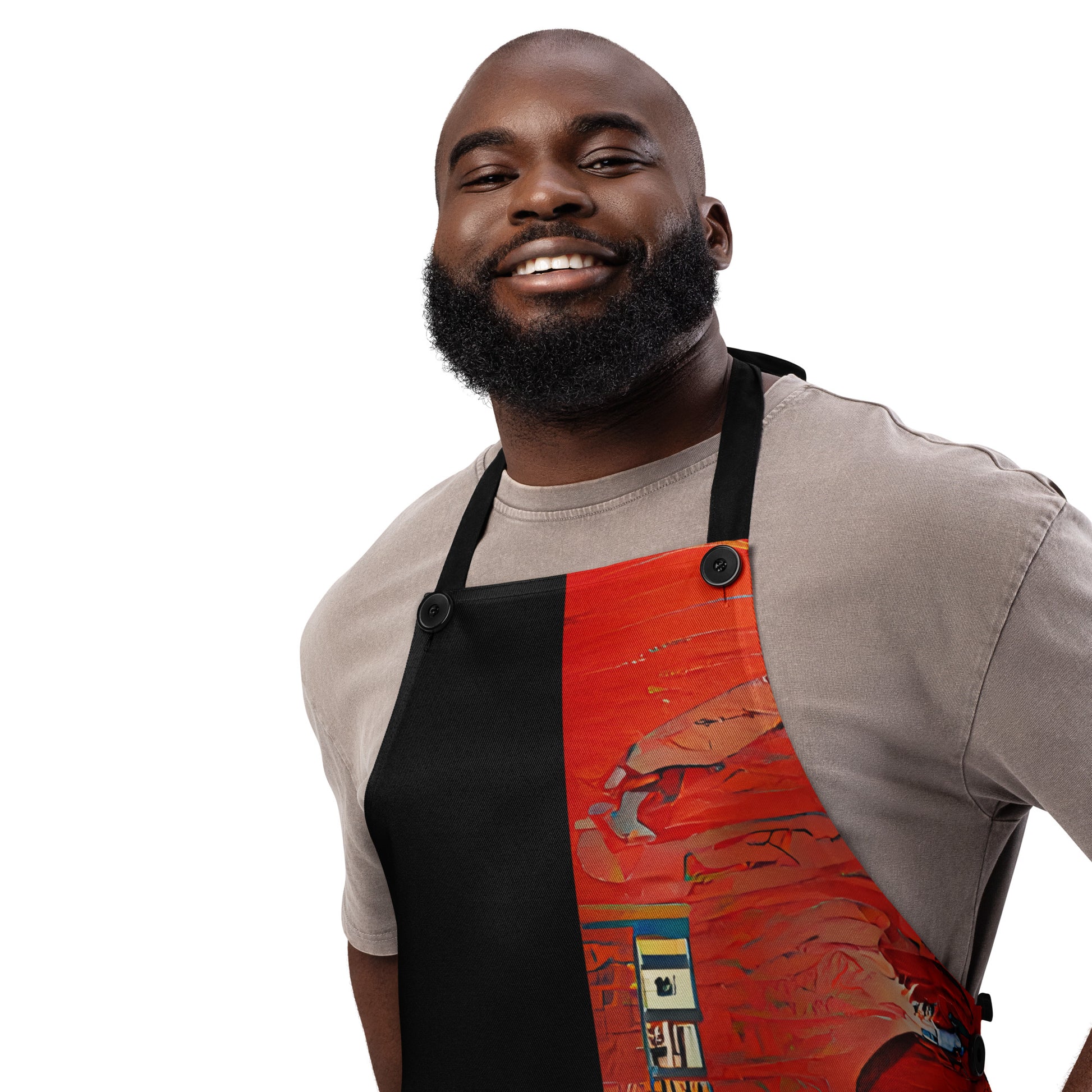 Half Black Half Hónghǎi - Apron - iSAW Company