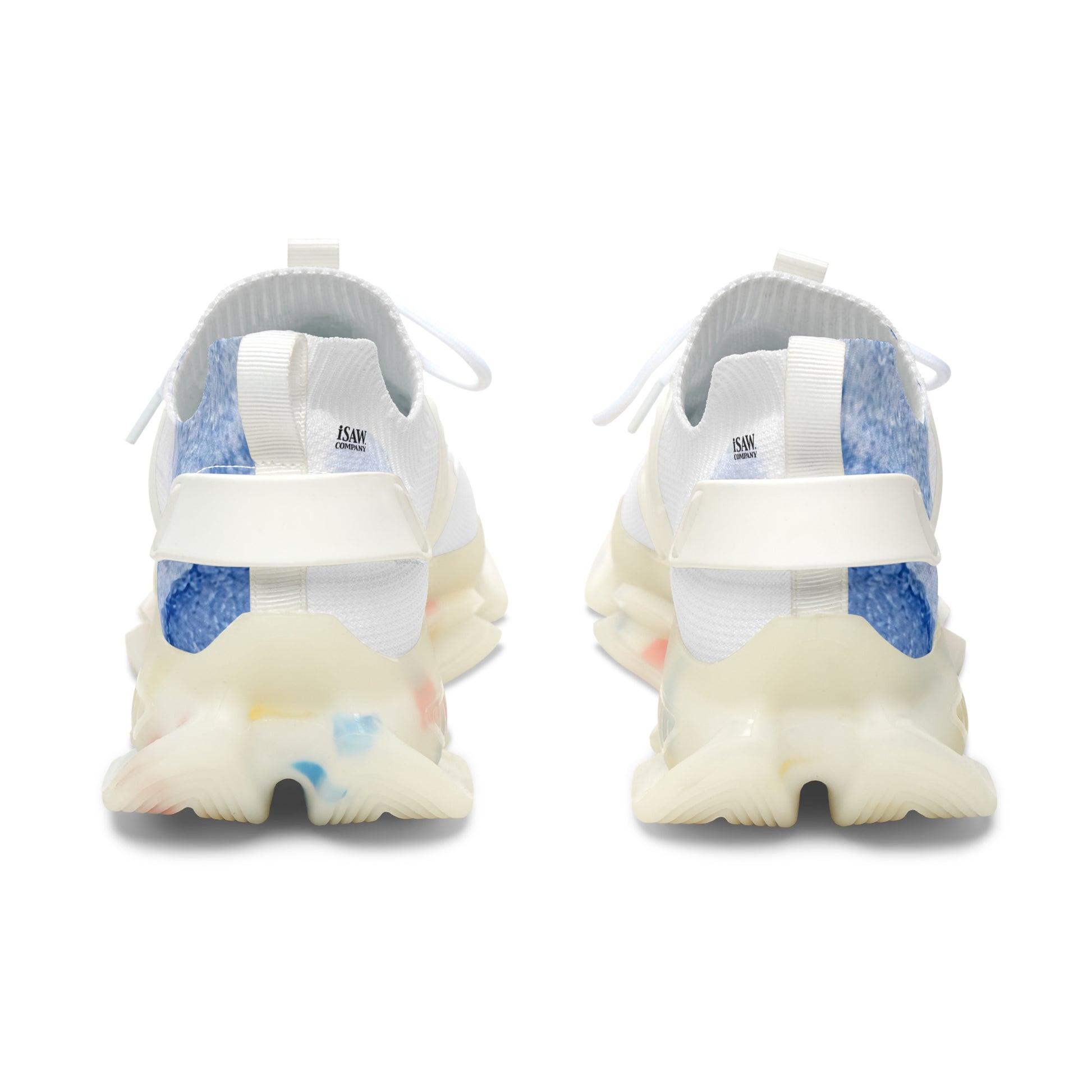 Watercolour Blue Splash - Womens Mesh Street Sneakers - iSAW Company