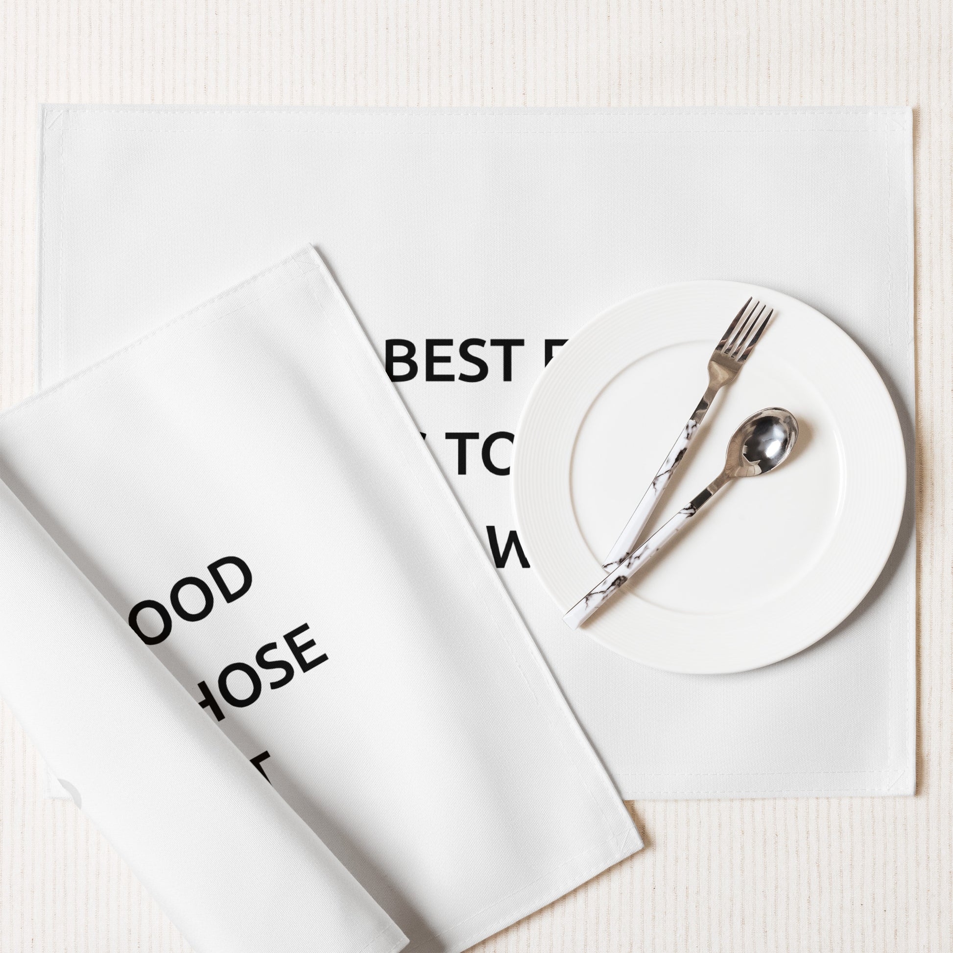 The Best Food Comes To Those Who Wait - White Placemat Set - iSAW Company