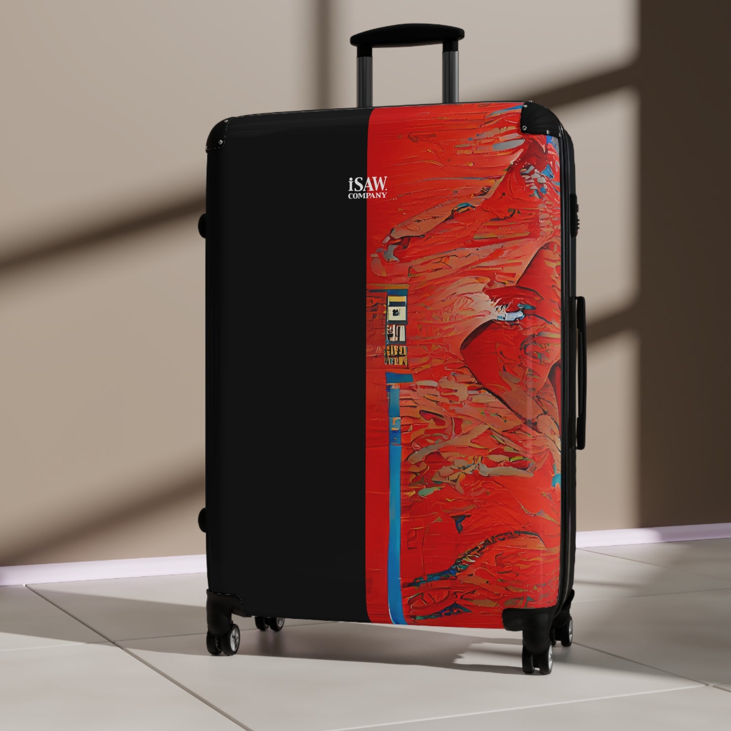 Half Black Half Hónghǎi - Hard - Shell Suitcase - iSAW Company