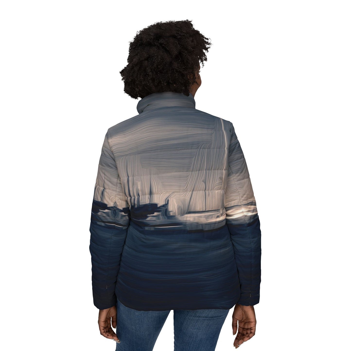 The Sleeping Yachts (at Sunrise) - Womens Puffer Jacket - iSAW Company
