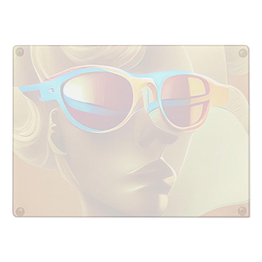 Retro Cool Orange - Glass Cutting Board - iSAW Company