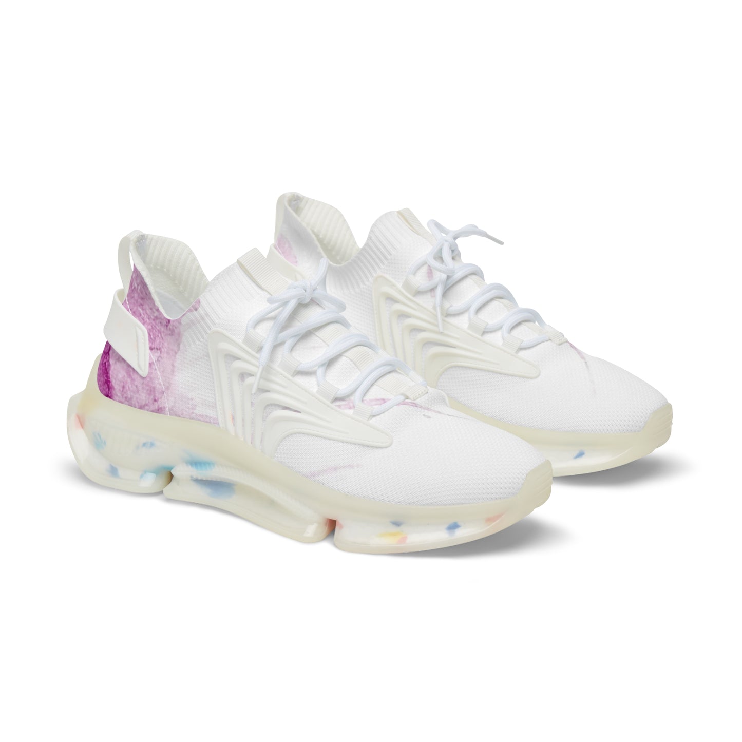 Watercolour Pink Splash - Mens Street Sneakers