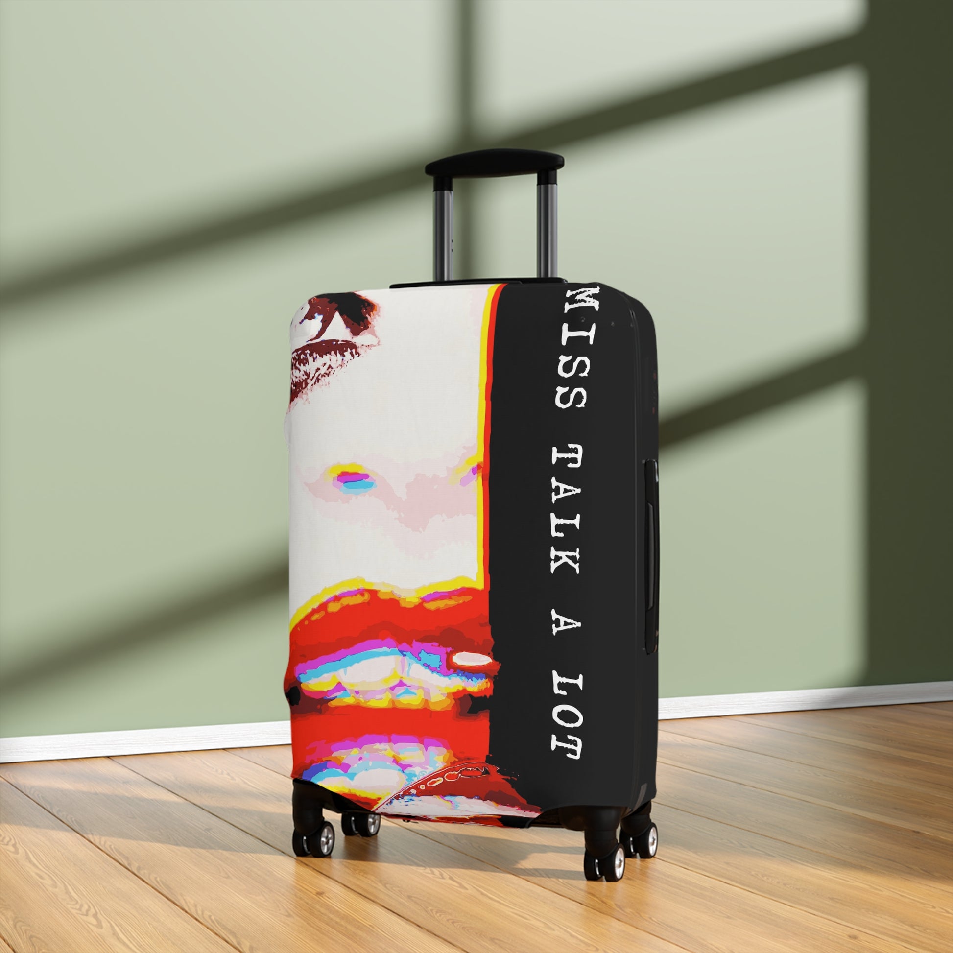 Miss Talk A Lot – Protective Suitcase Cover - iSAW Company