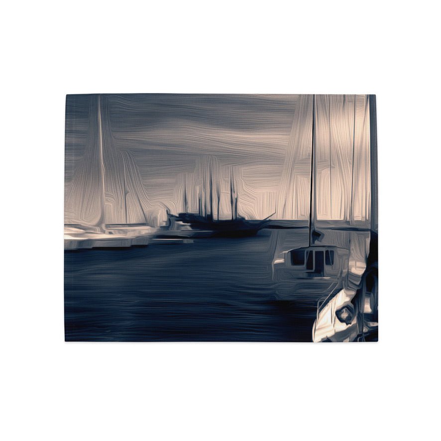 The Sleeping Yachts (at Sunrise) - Placemat Set - iSAW Company