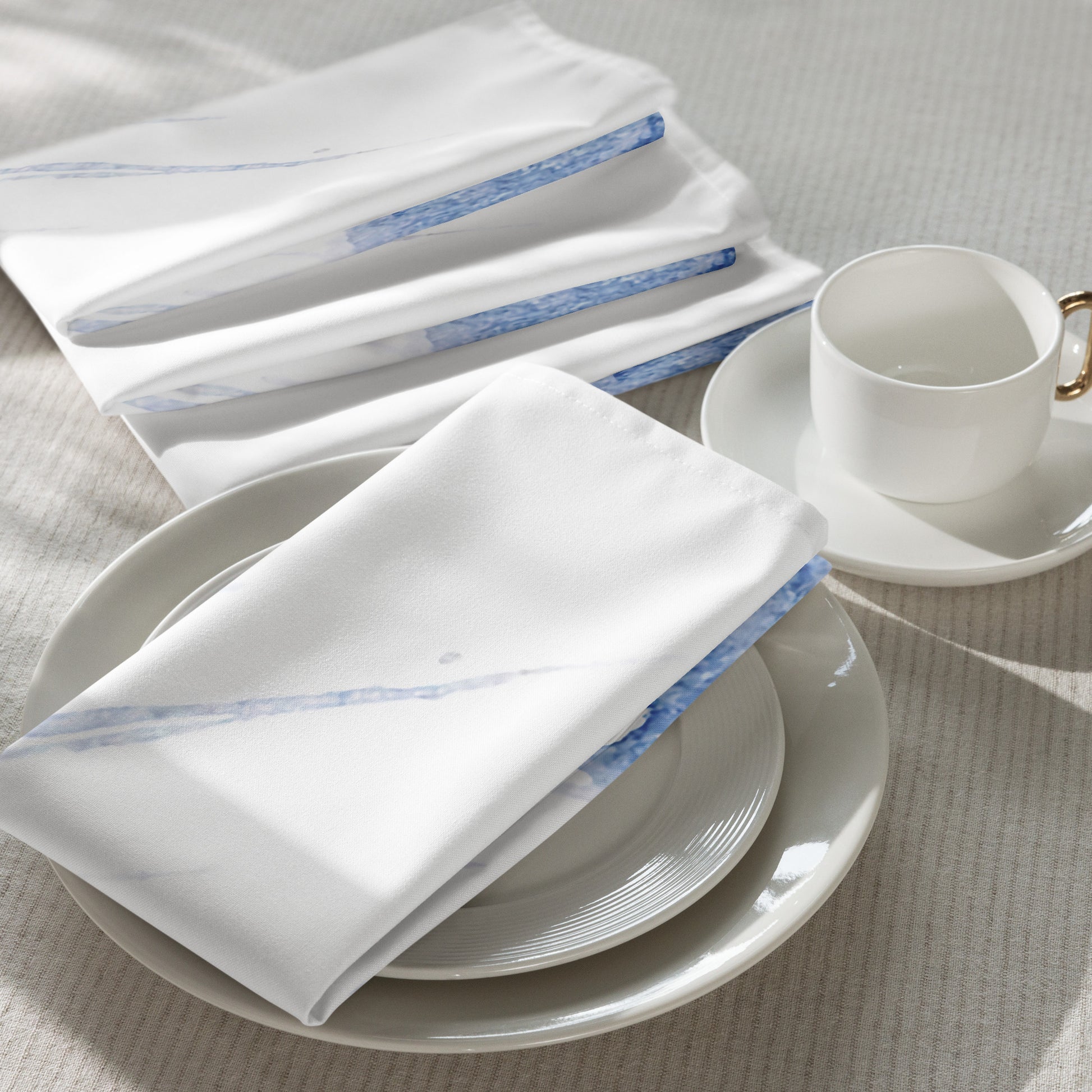 Watercolour Blue Splash - Cloth Napkin Set - iSAW Company