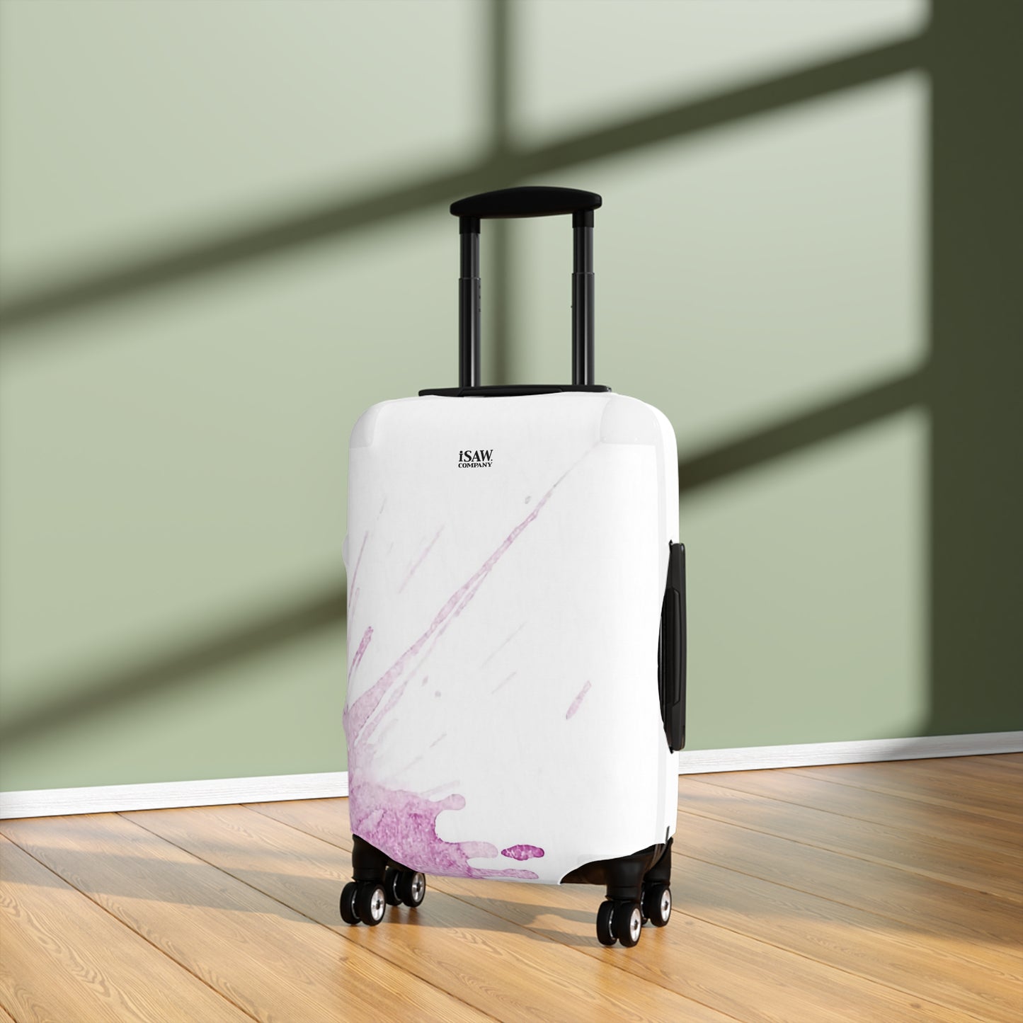Watercolour Pink Splash – Protective Suitcase Cover - iSAW Company