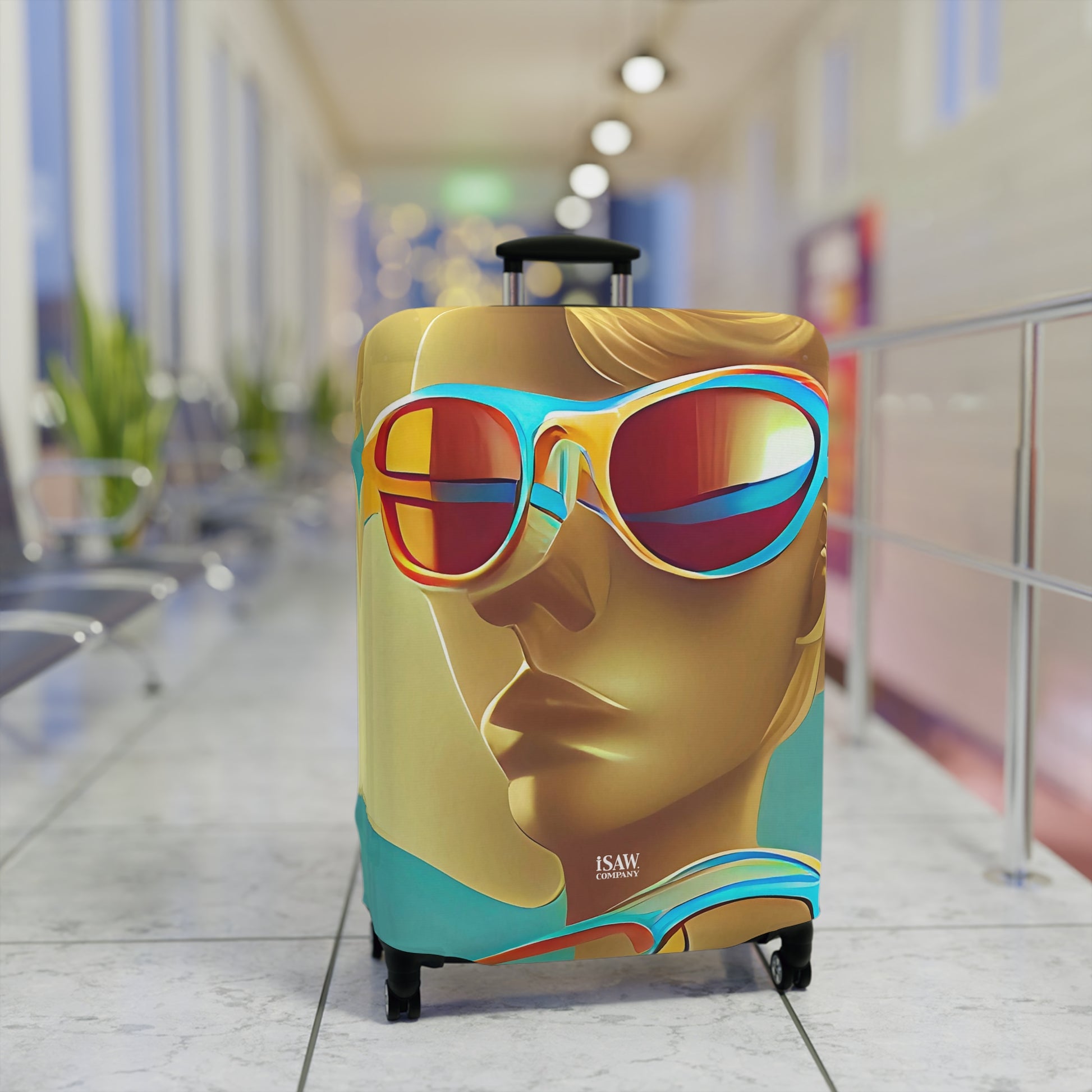 Retro Cool Blue – Protective Suitcase Cover - iSAW Company