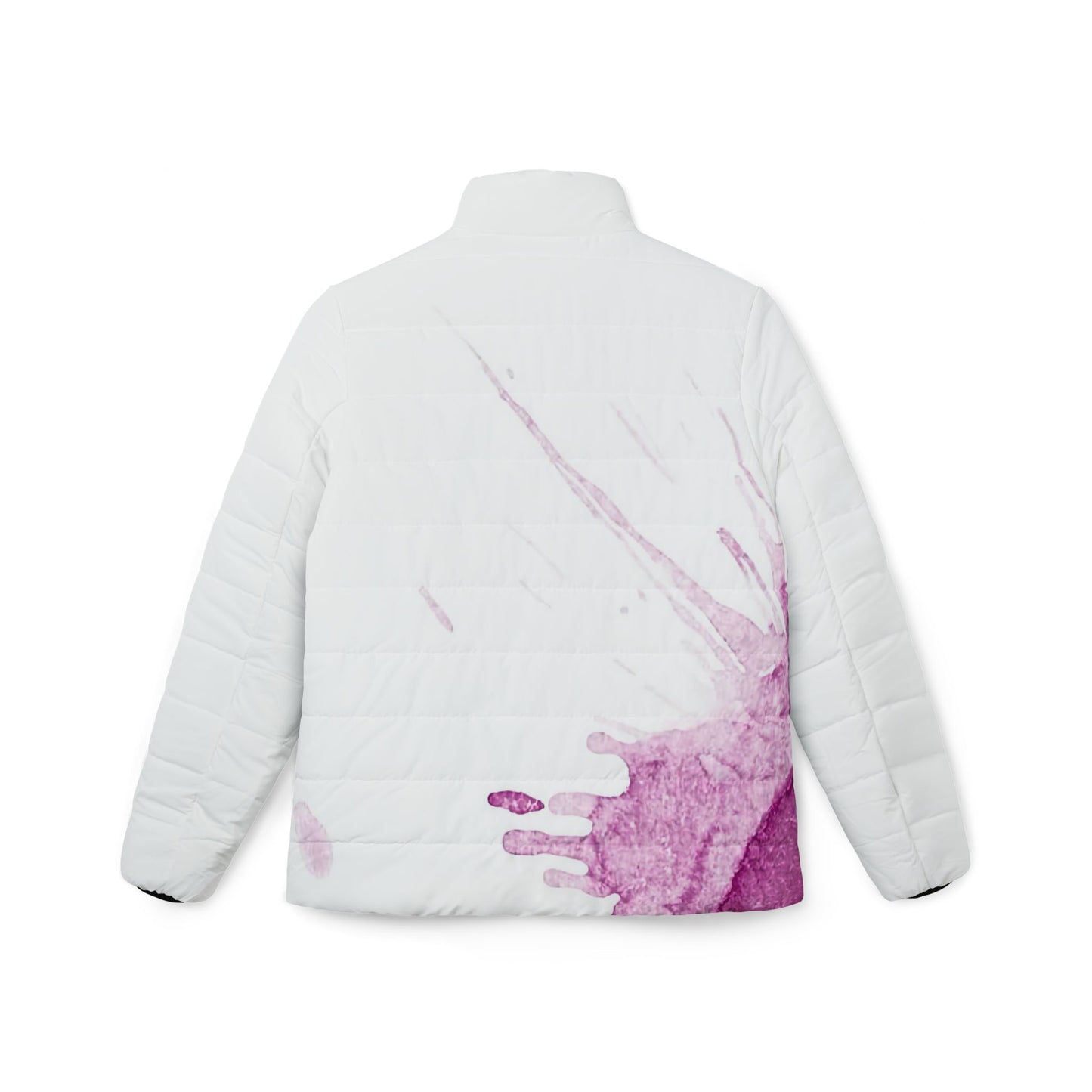 Watercolour Pink Splash - Womens Puffer Jacket - iSAW Company