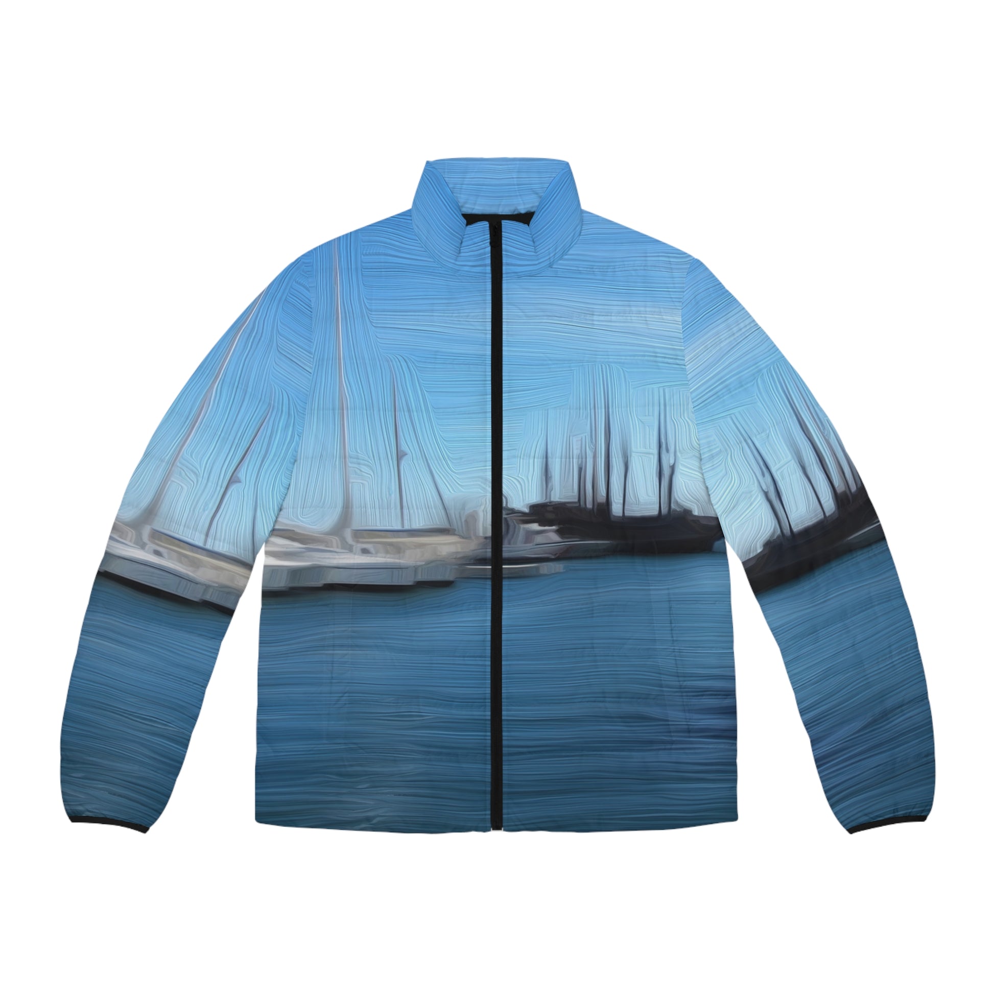 The Sleeping Yachts (at Morning) - Mens Puffer Jacket - iSAW Company