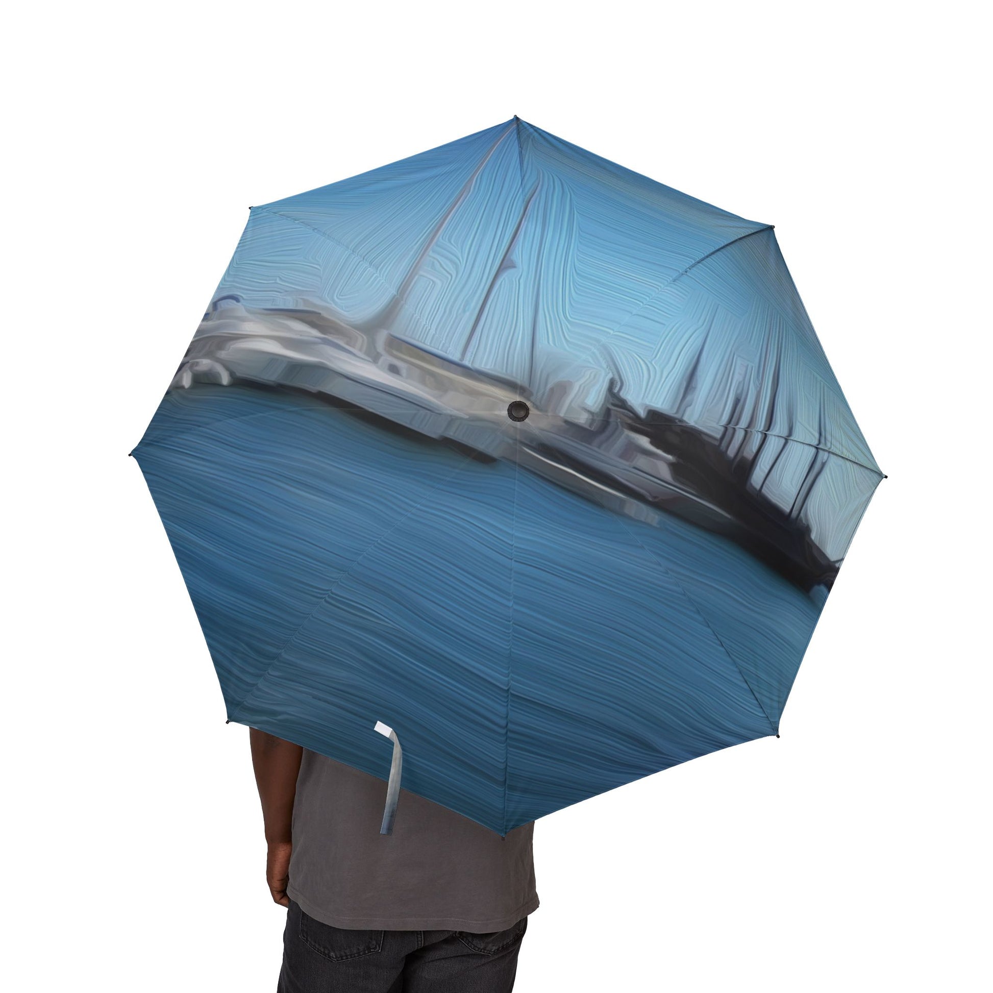 The Sleeping Yachts (at Morning) - Windproof Umbrella - iSAW Company