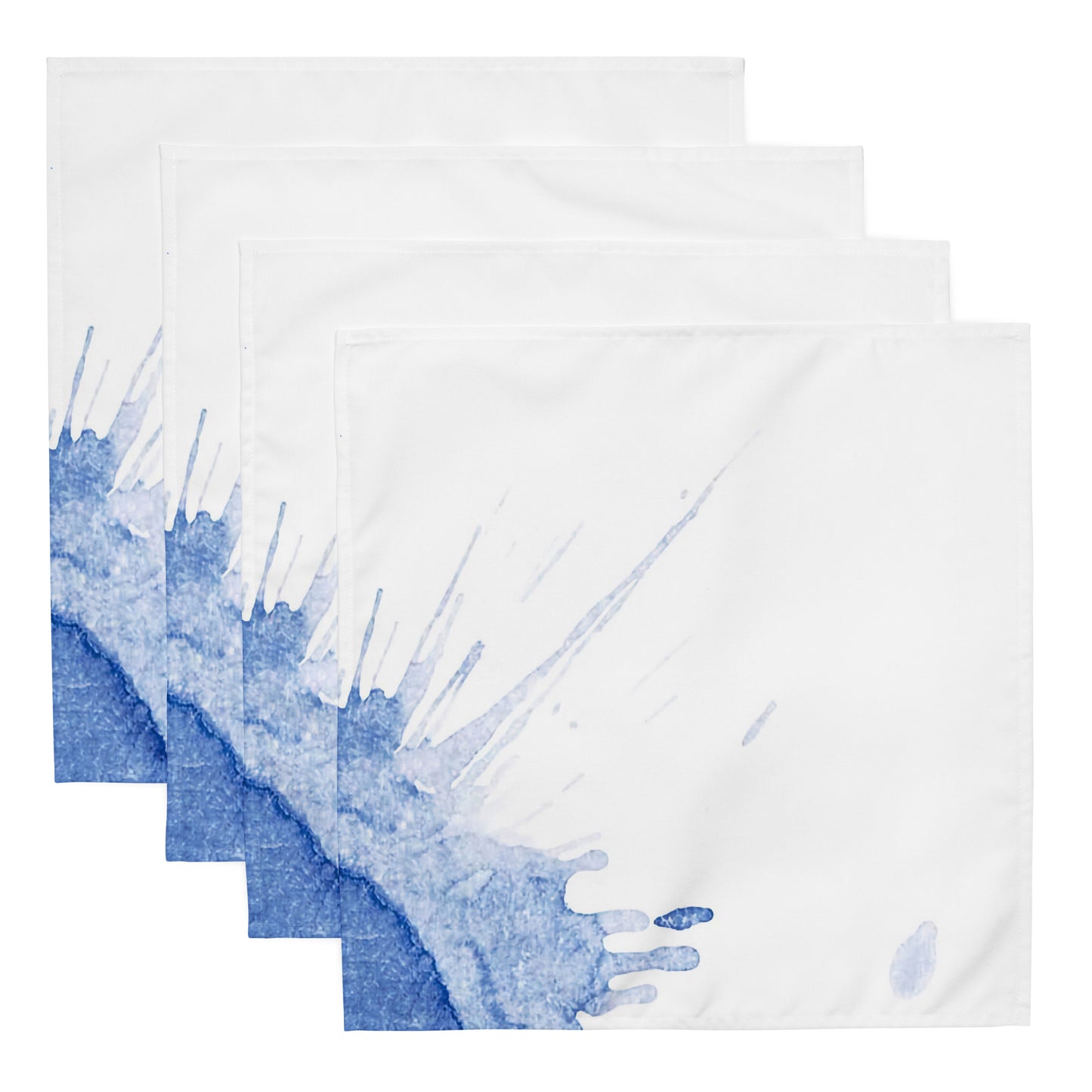 Watercolour Blue Splash - Cloth Napkin Set - iSAW Company